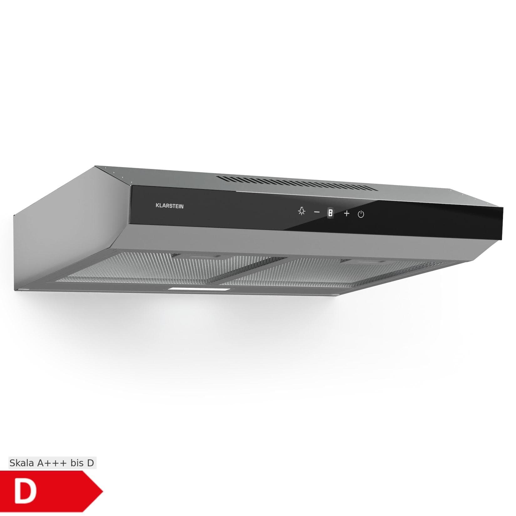 Klarstein Contempo Neo Unterbauhaube Abluft/Umluft 175 m³/h Touch Edelstahl