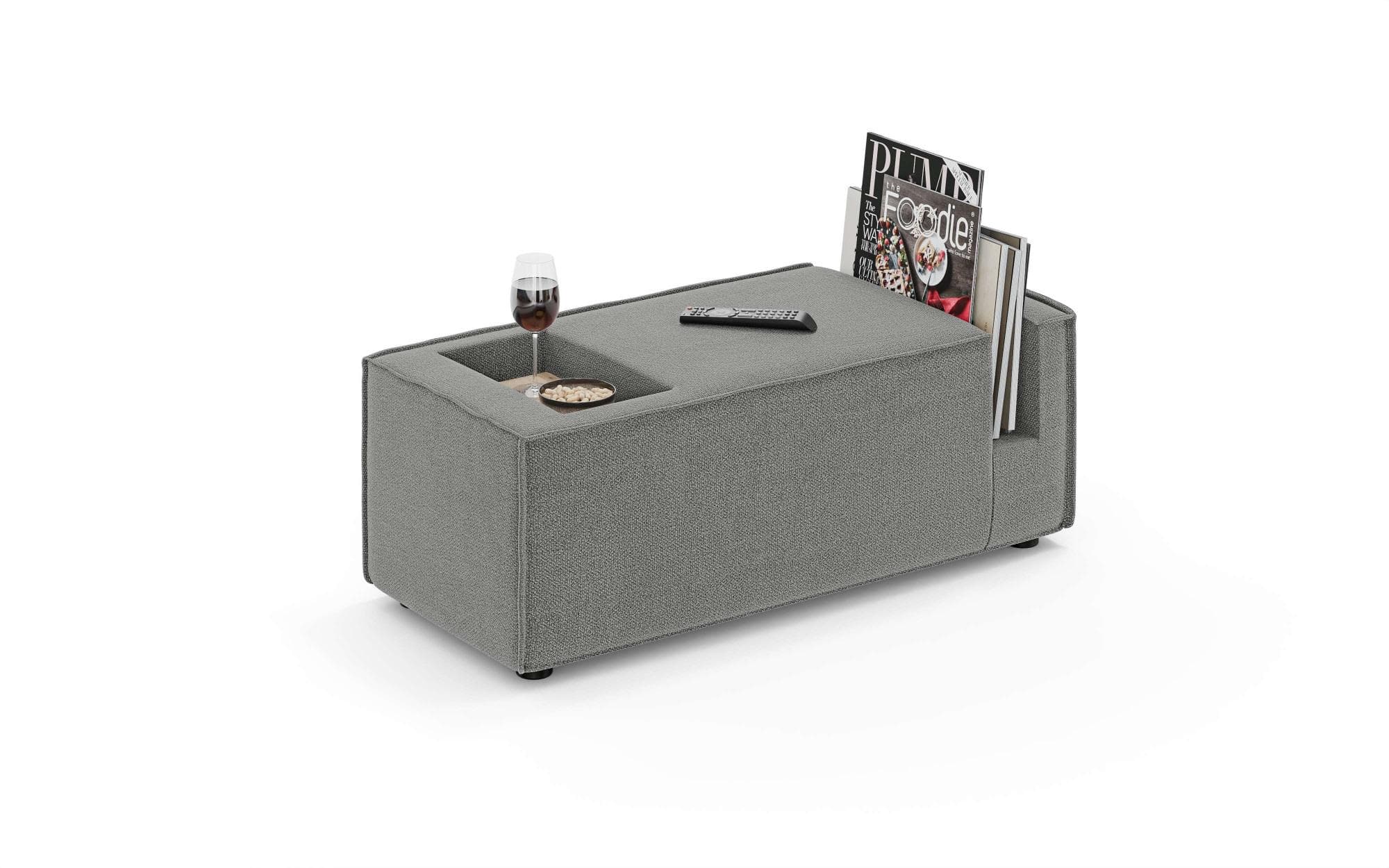 OTTO HOME HAILY Sofaelement Tisch grau mit Steckfach