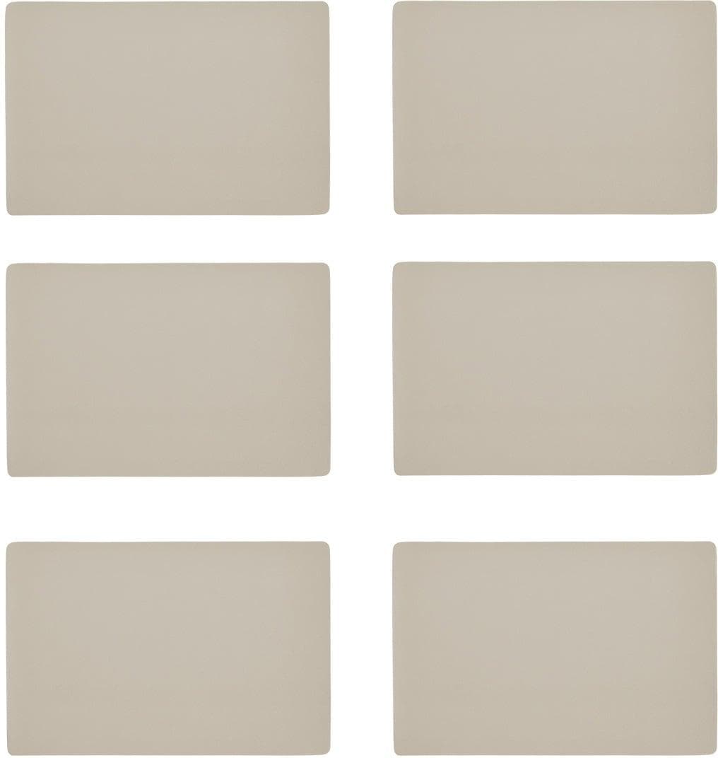 ZELLER PRESENT Platzset Set 6-tlg. Creme Metallic Kunstleder