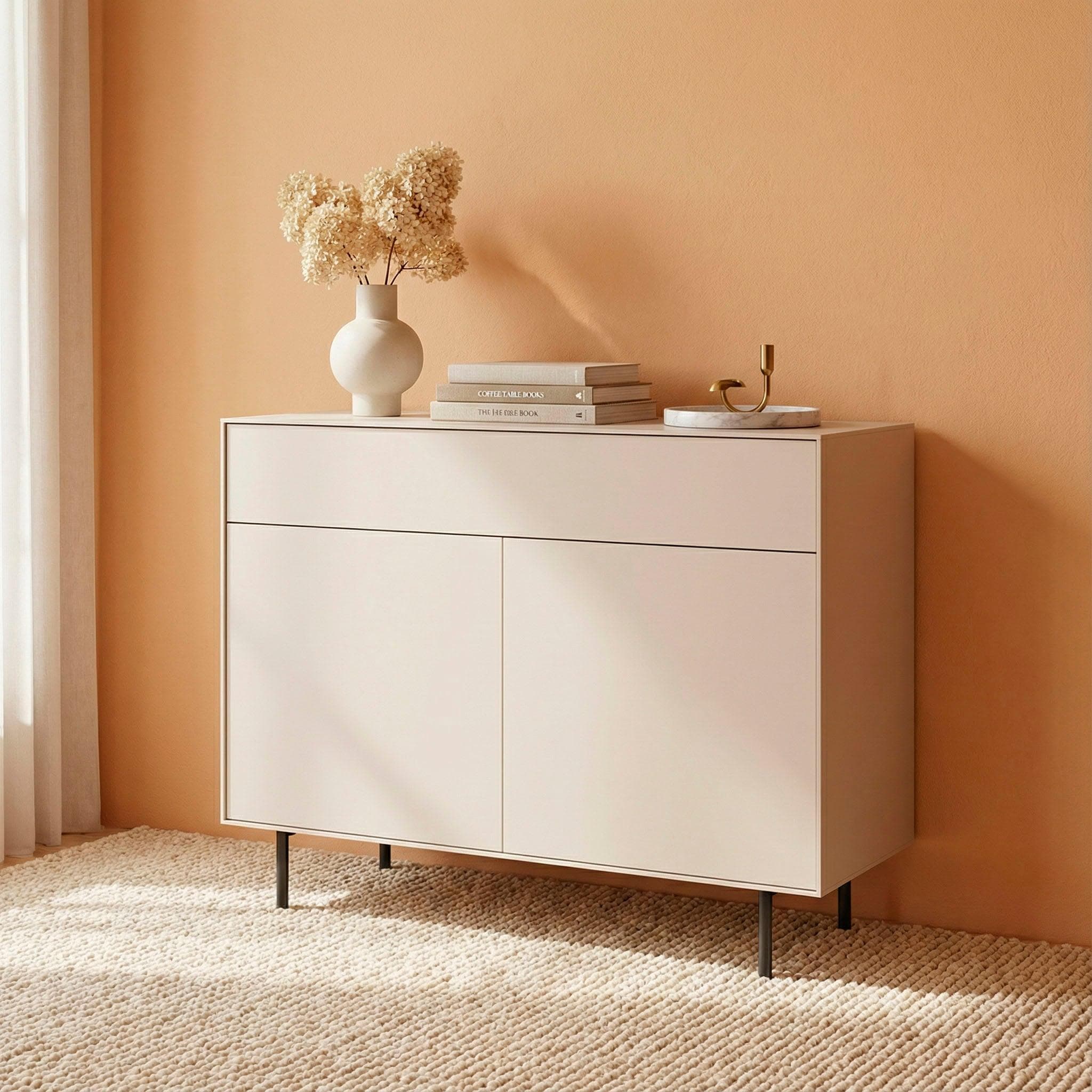 LeGer Home Essentials Lowboard Kaschmir mit Metallfüßen