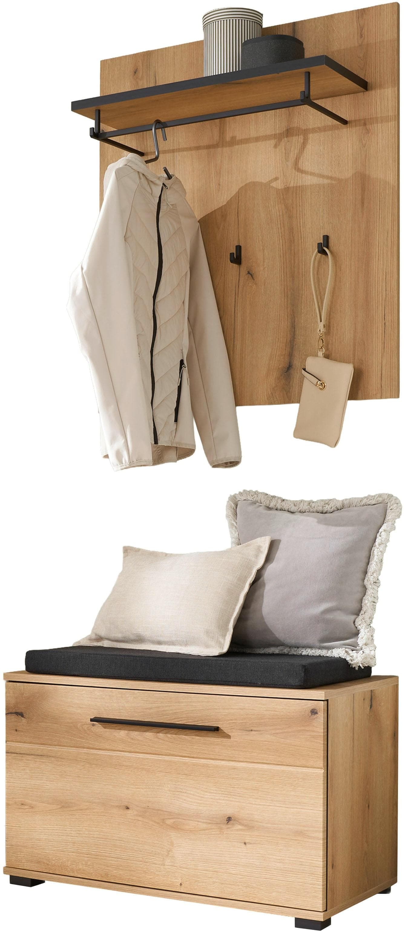 HOME AFFAIRE Cantara Garderoben-Set Eiche Evoke/Schwarz