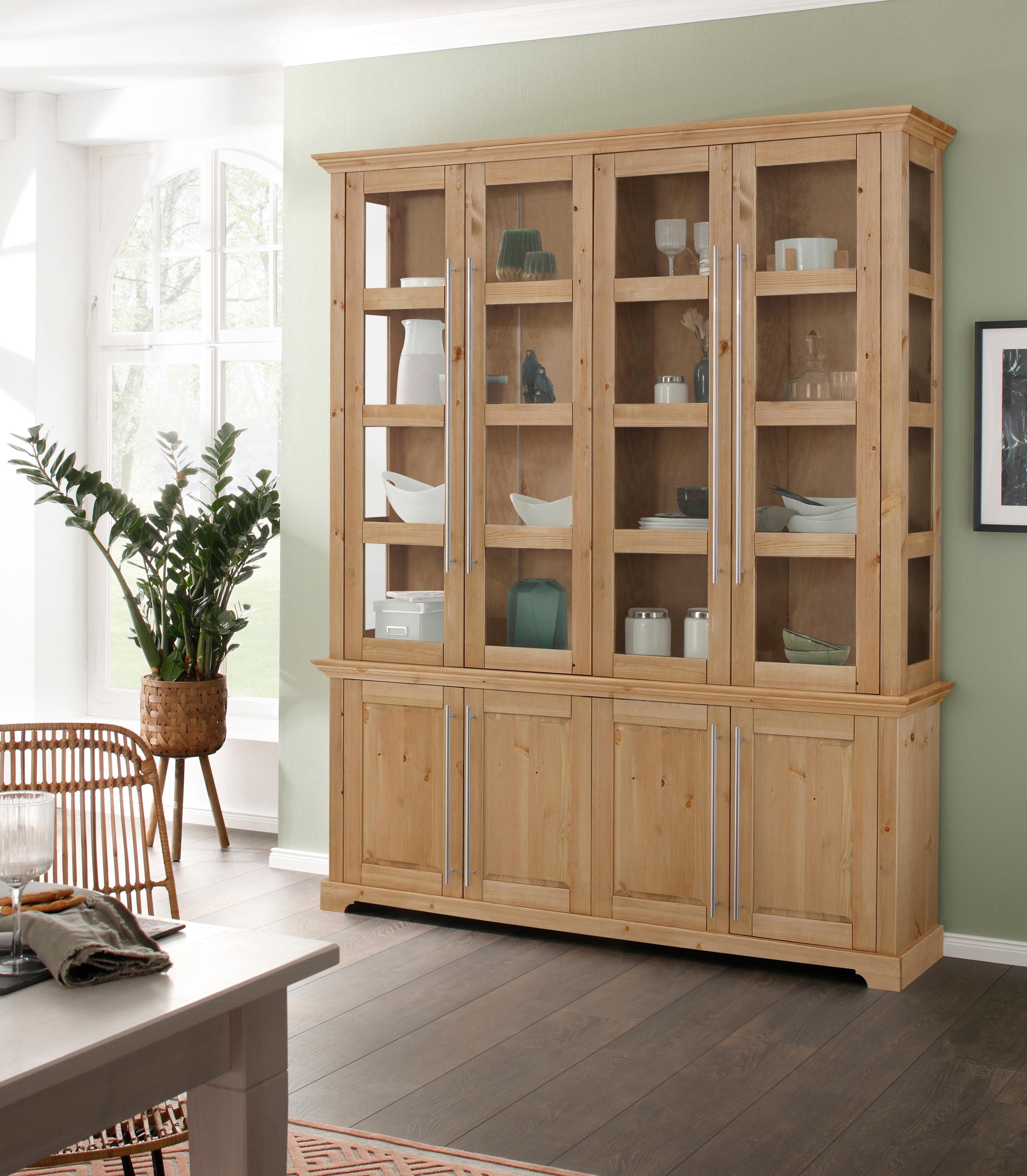 OTTO HOME Vitrine Melissa Beige Natur Massivholz Kiefer