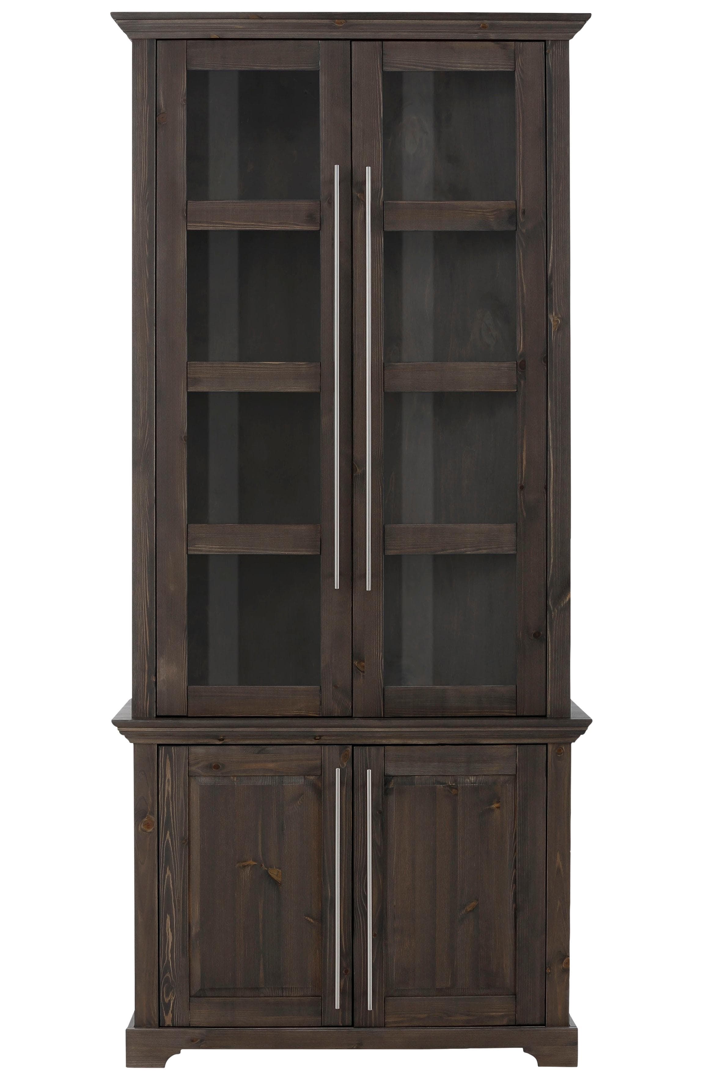 OTTO HOME Vitrine Melissa Grau Massivholz Kiefer