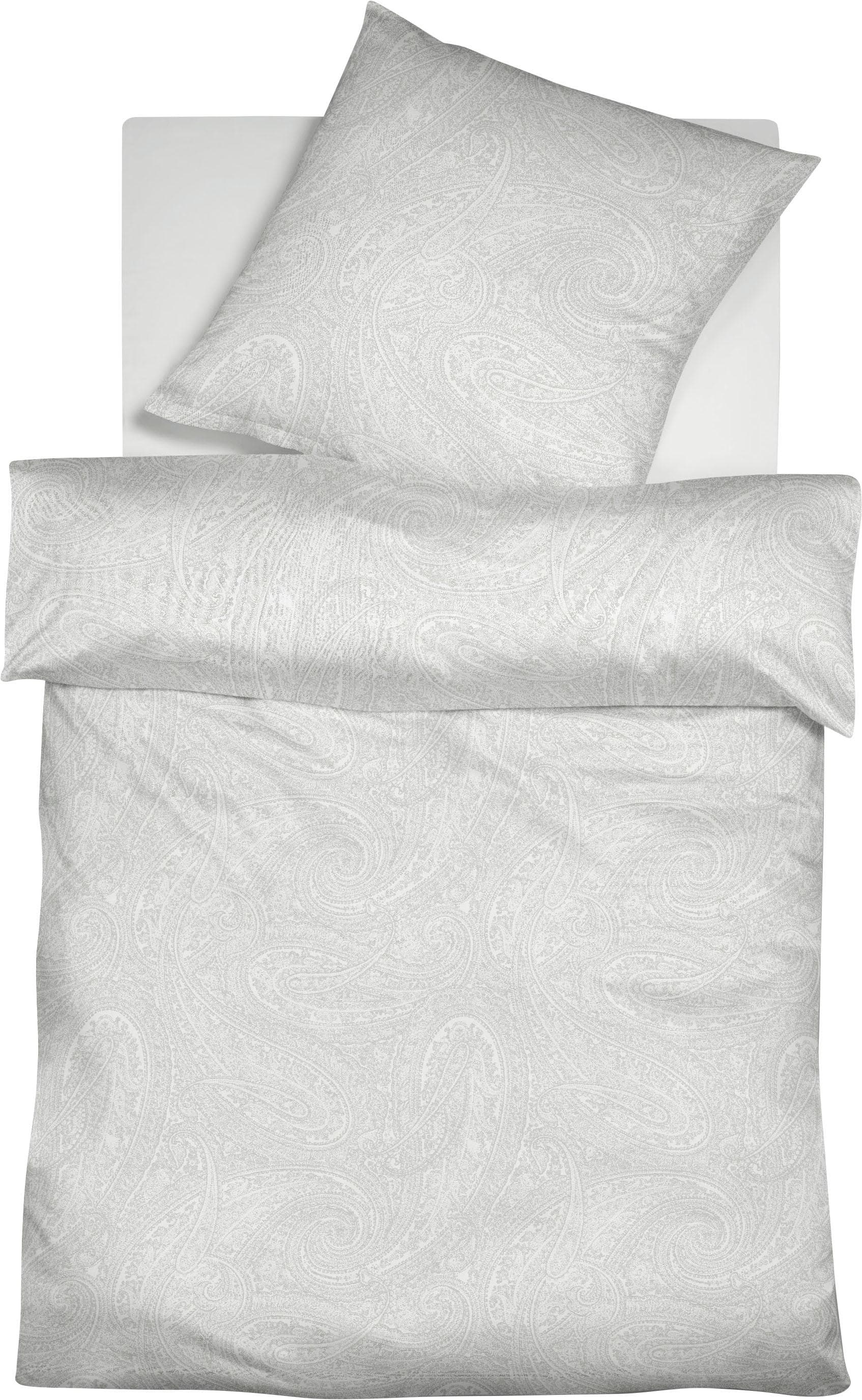 Fleuresse Bettwäsche Provence Prestige Silbergrau Halbleinen Jacquard