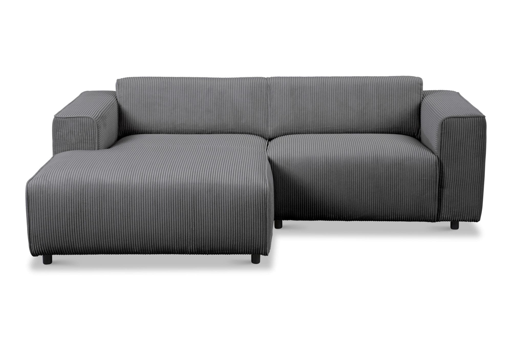 HOME AFFAIRE Ecksofa Noord L-Form Dunkelgrau Cord