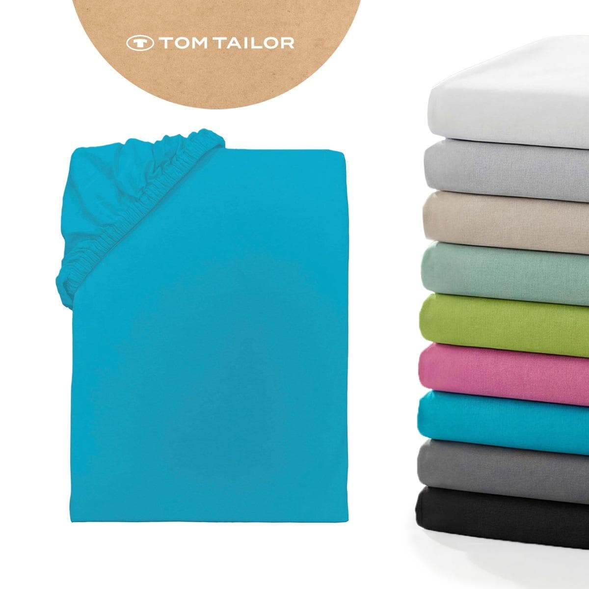 Spannbettlaken Tom Tailor Home Jersey Türkis