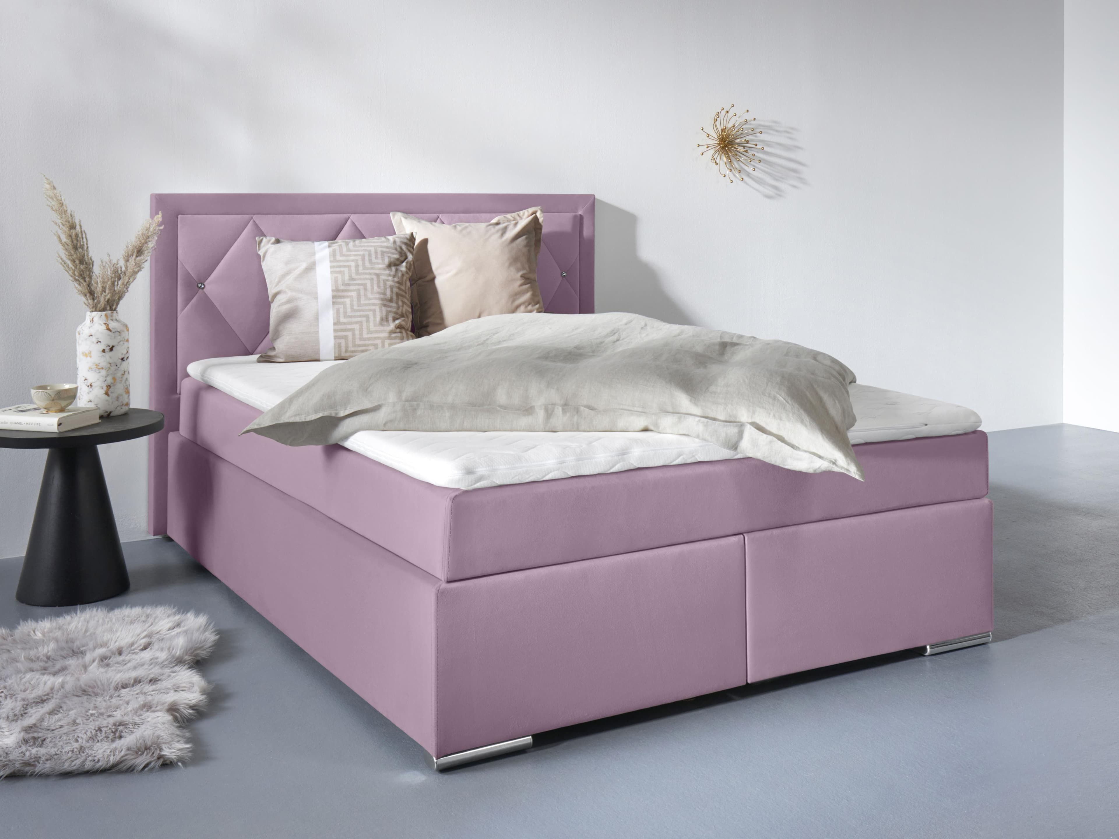 HOME AFFAIRE Alfie Boxbett Rosa mit Straßsteinen und Visco-Topper