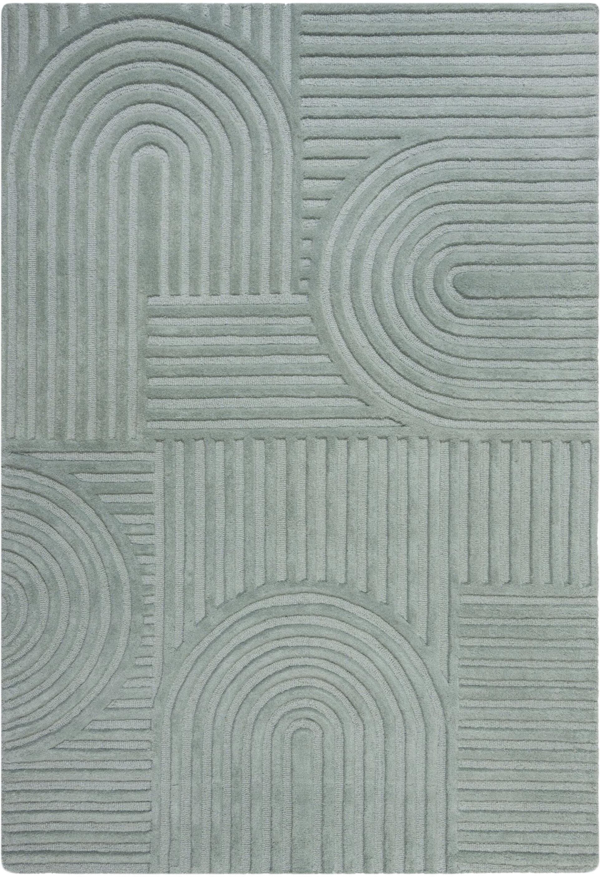 FLAIR RUGS ZEN GARDEN Teppich Mint 100% Wolle Handgetuftet