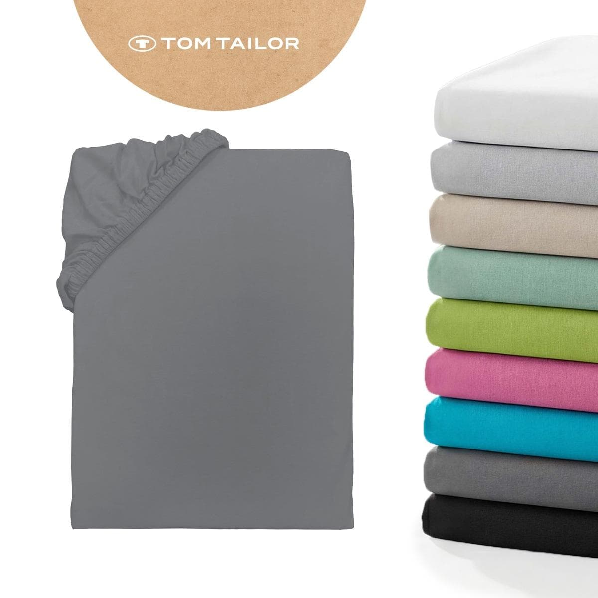 TOM TAILOR HOME Spannbettlaken Tom Tailor Jersey Jersey Gummizug