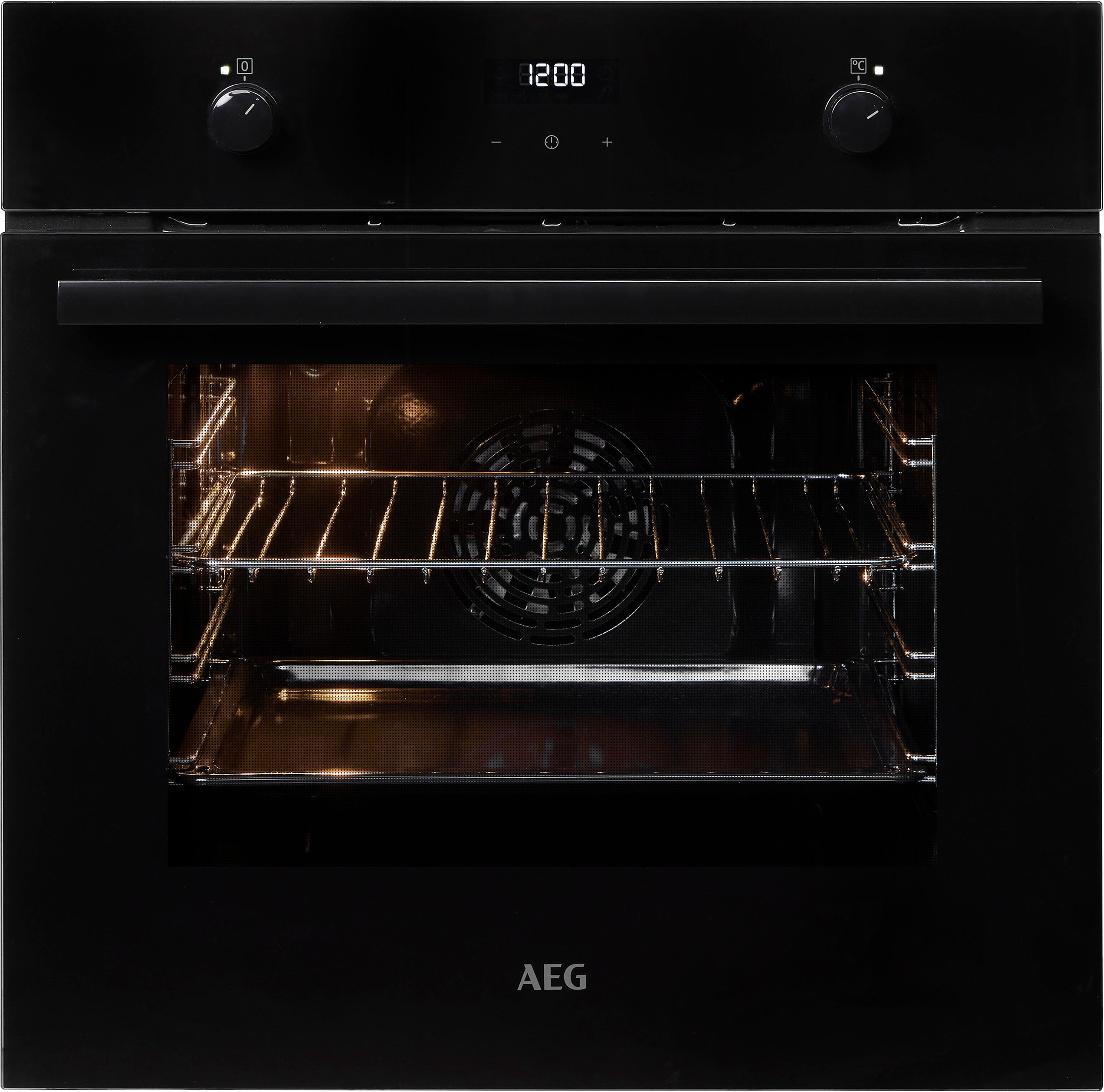 AEG Einbaubackofen BEE43511AB Schwarz mit Grillfunktion