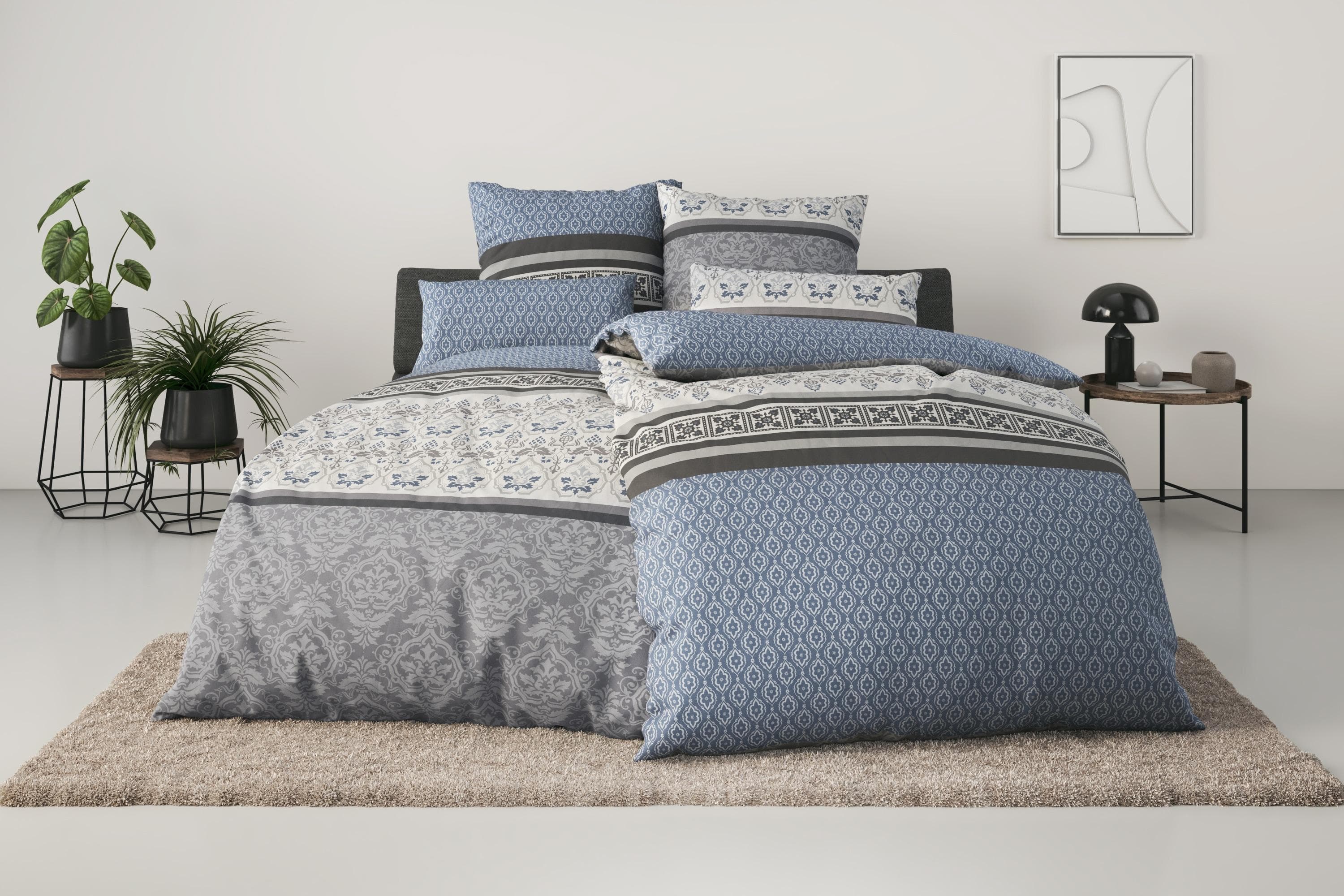 OTTO HOME Bettwäsche Cremona Blau Wendekissenbezug
