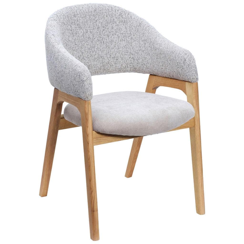 Linea Natura Armlehnstuhl Grau Eiche Massivholz