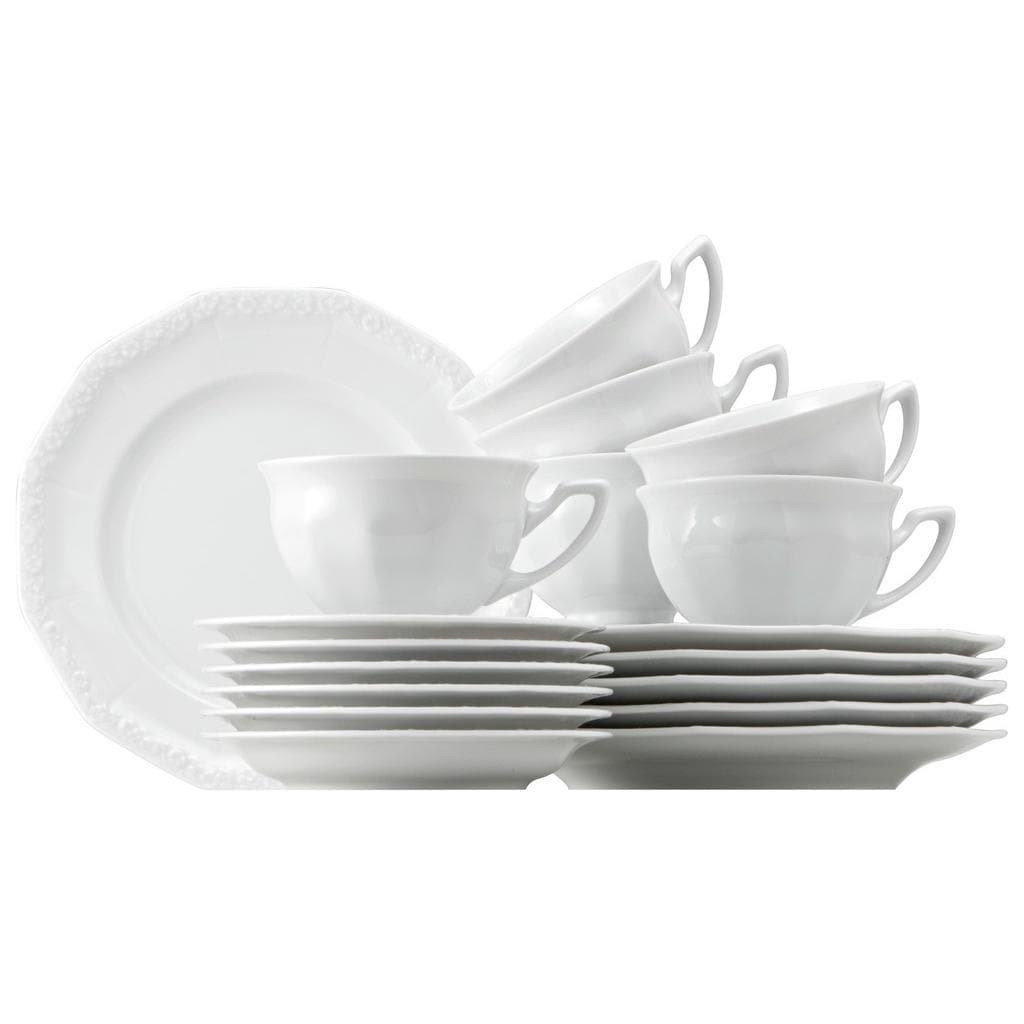 Rosenthal Kaffeeservice Maria weiß 18-teilig Keramik