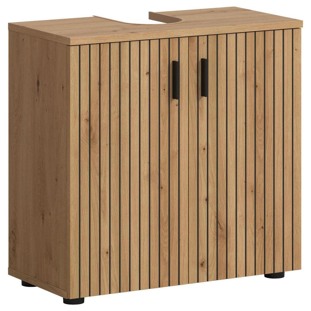 Mid.you Waschbeckenunterschrank Eiche Artisan 60 cm