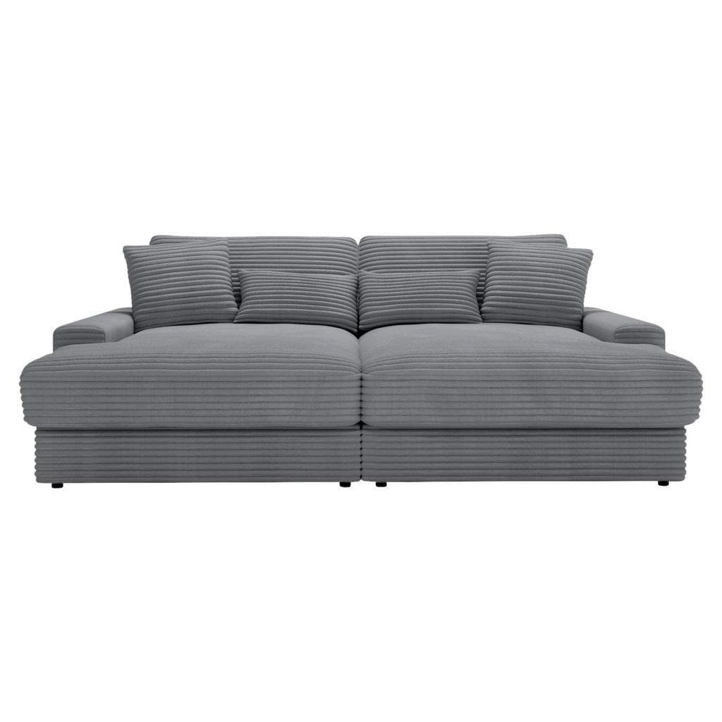 Carryhome Bigsofa Dunkelgrau 3-Sitzer Textil