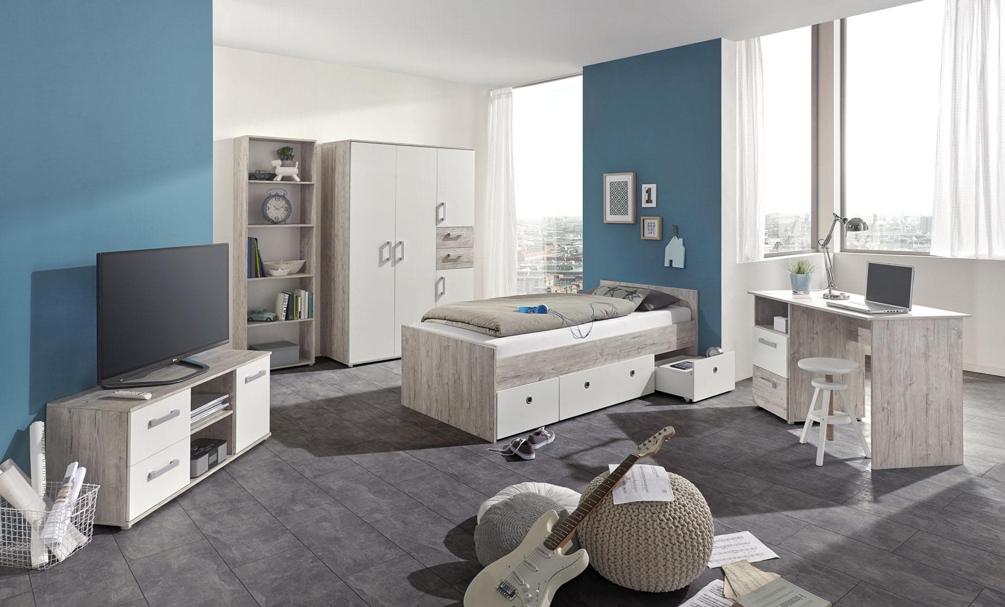 Jugendzimmer-Set mit viel Stauraum - Made in Germany