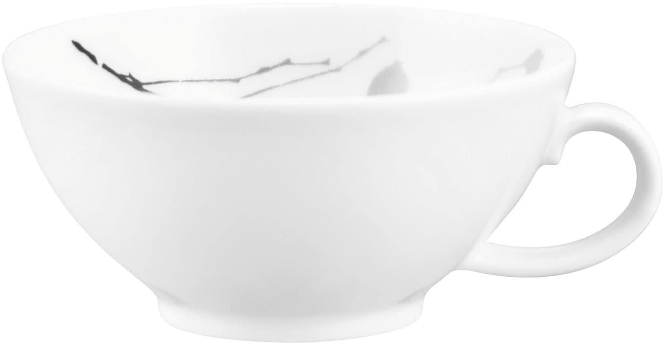 Seltmann Weiden Tasse Liberty Dark Rose Hip Porzellan Schwarz-Weiß