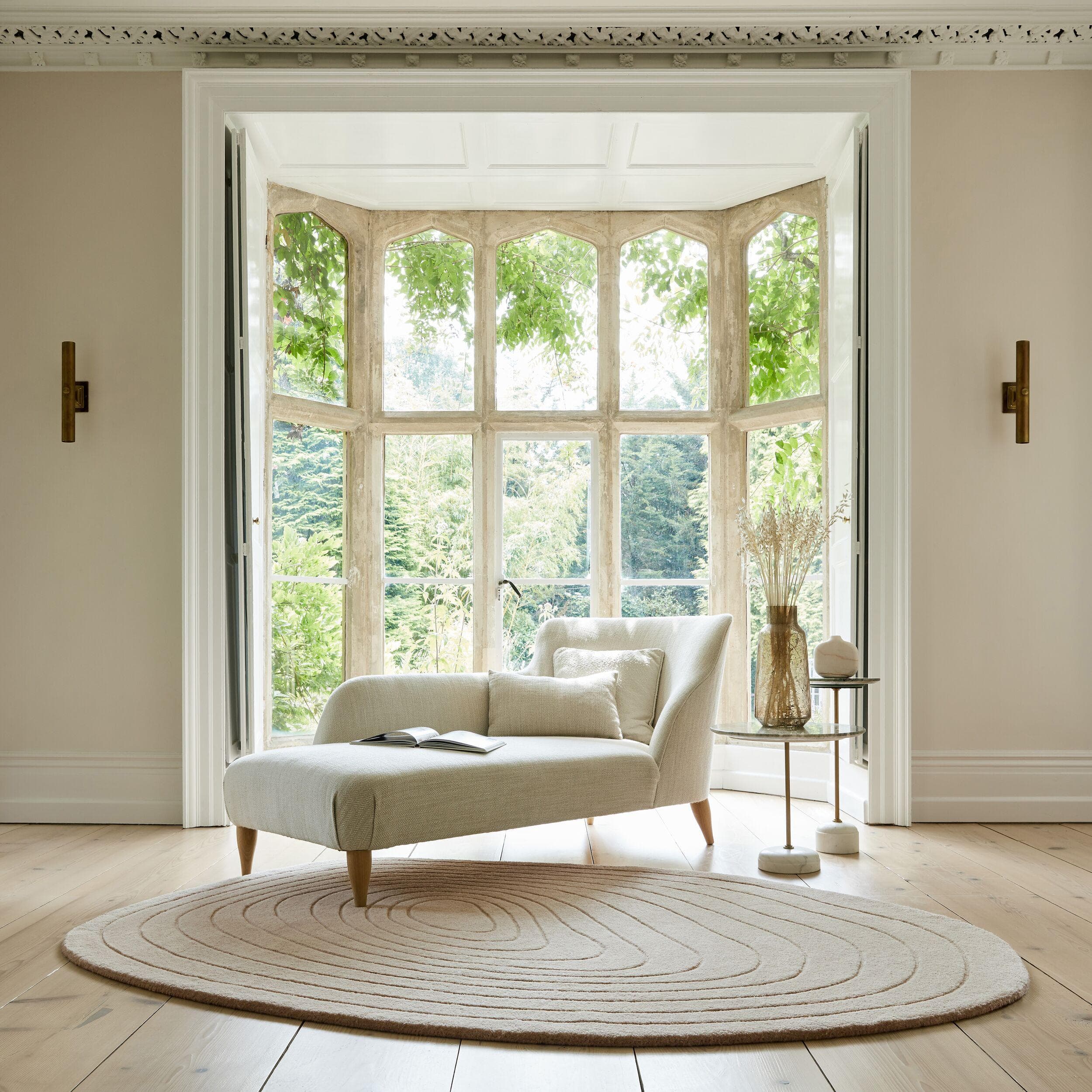 FLAIR RUGS Puddle Ombre Wollteppich Beige Natur Handgetuftet