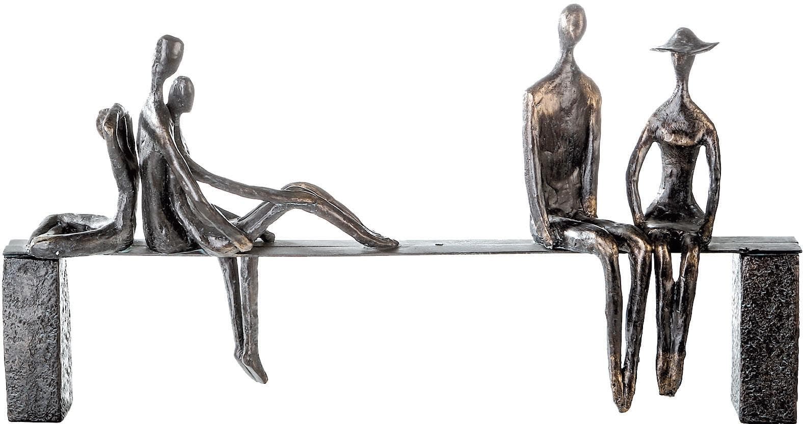 CASABLANCA BY GILDE Skulptur Leisure Dekofigur braun Metall