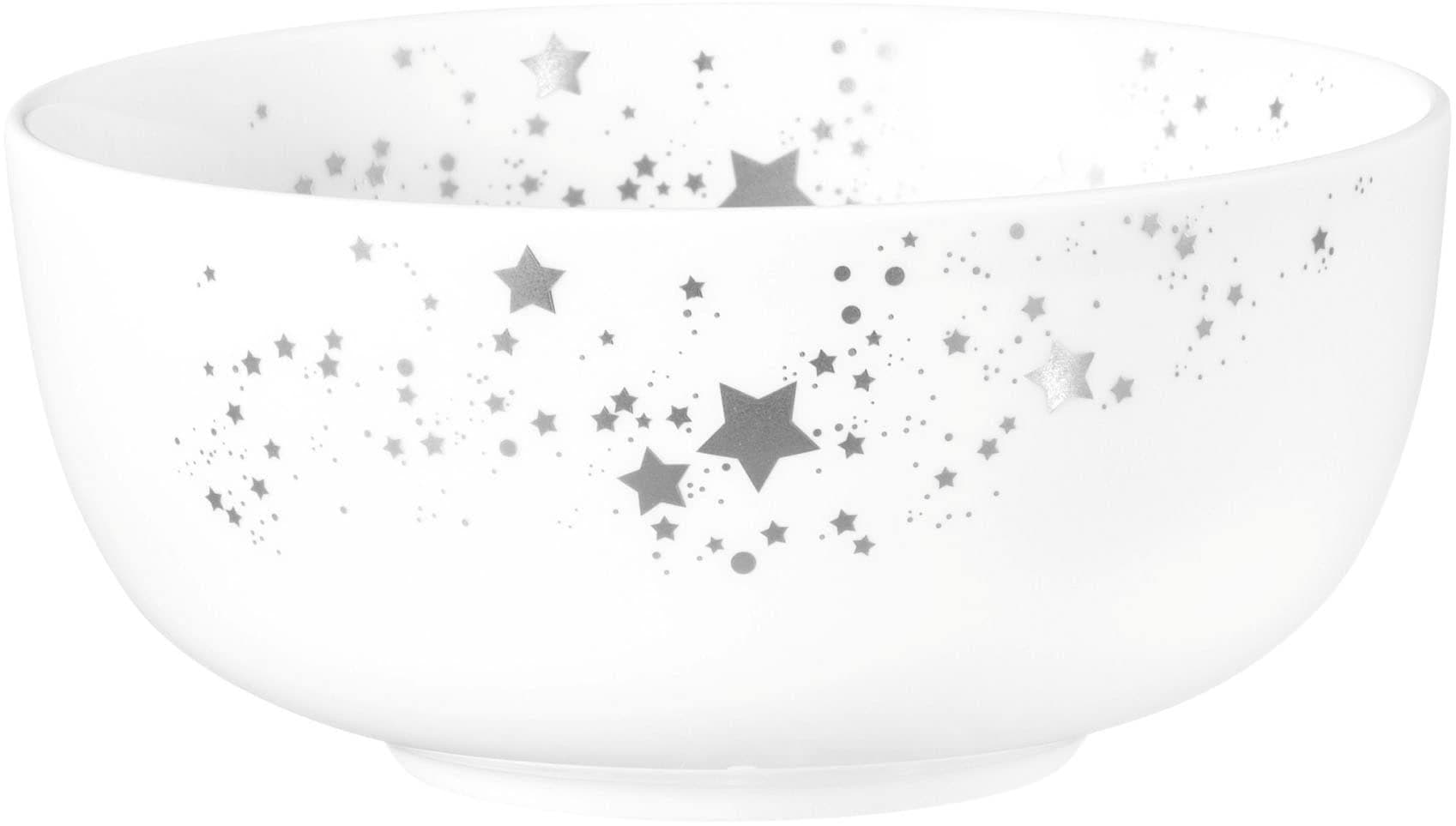 Müslischale SELTMANN WEIDEN Liberty Silber Sterne Weiß