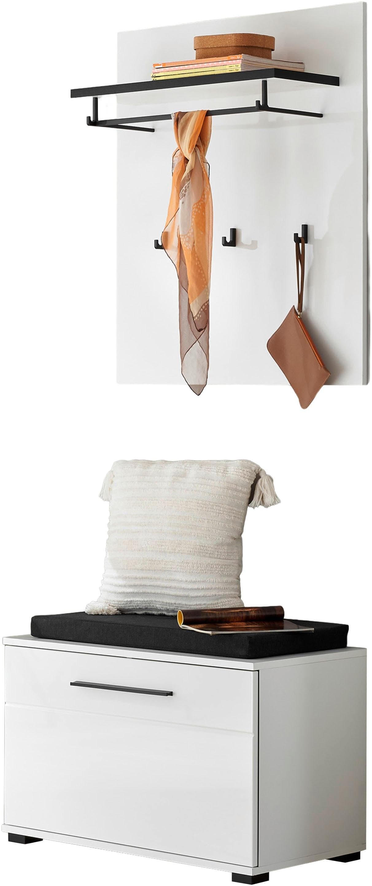 Garderoben-Set HOME AFFAIRE Cantara, weiß, B:80cm H:200cm T:39cm
