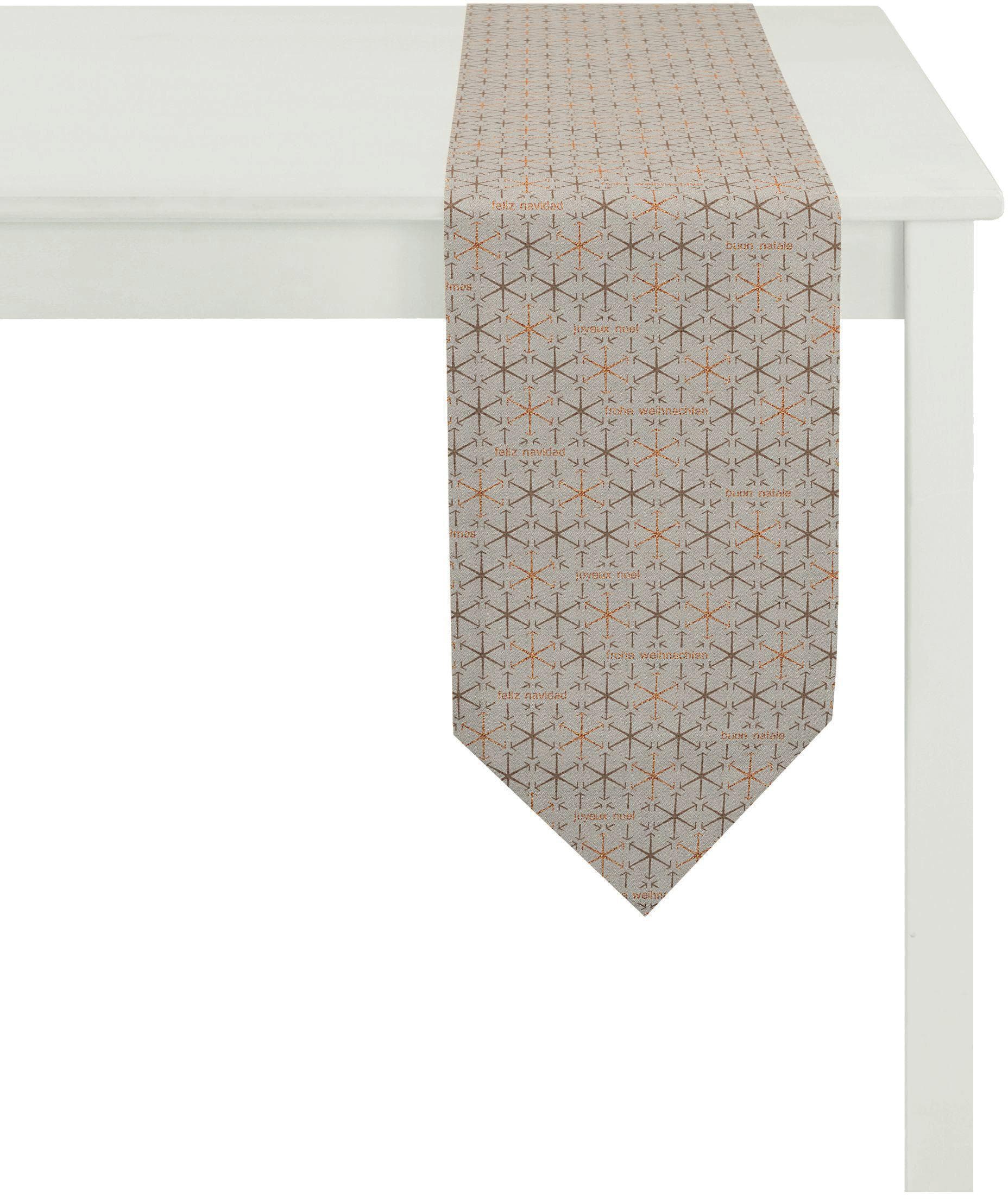 APELT Tischband Christmas Elegance Braun/Gold Polyester