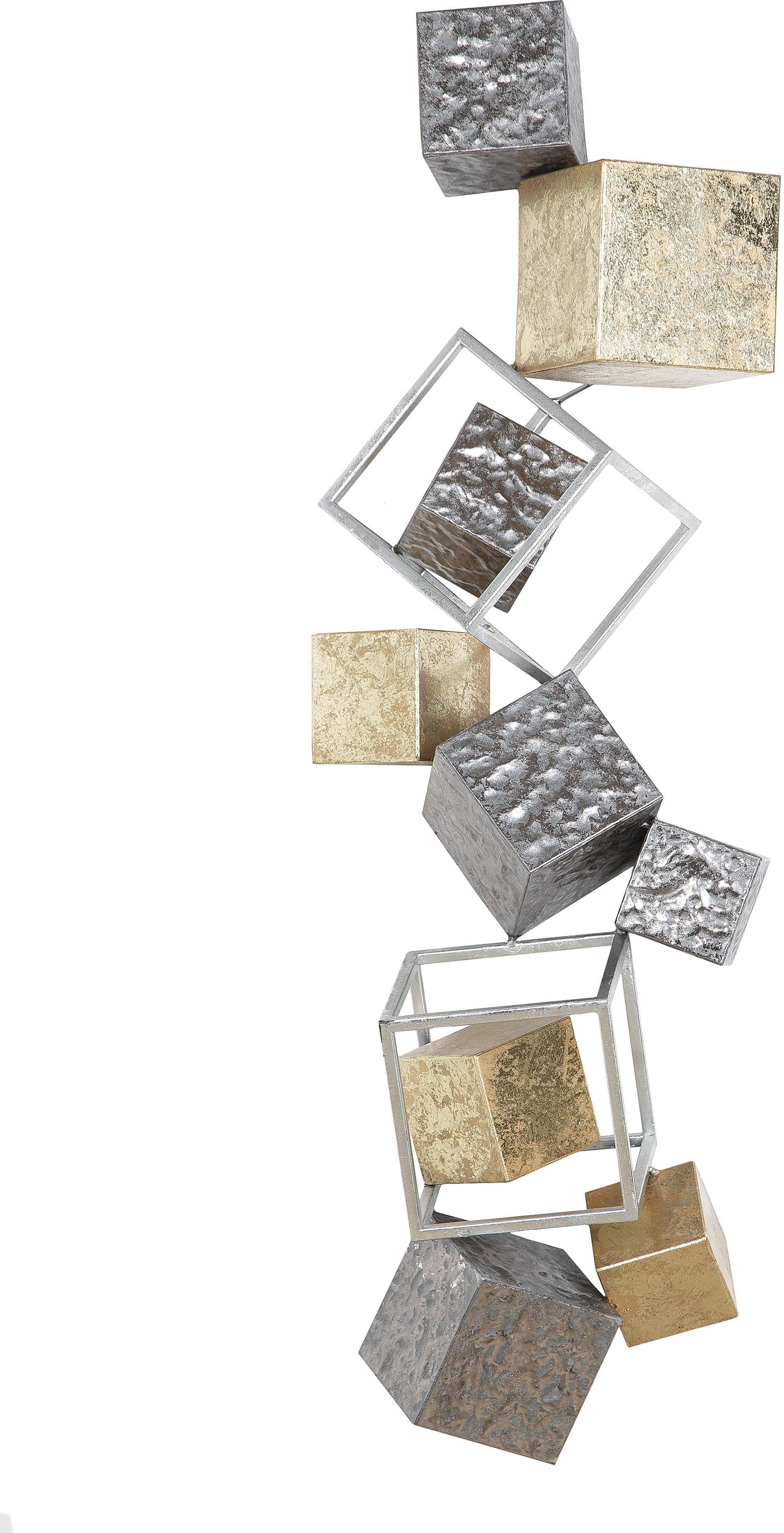 Casablanca by Gilde Wanddekoobjekt Wandrelief Cubes Metall