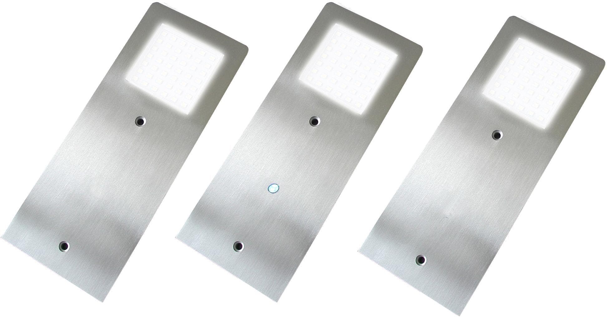 EVOTEC Unterschrankleuchte ALUSTAR-U 3er Set Grau LED Küchenlampe