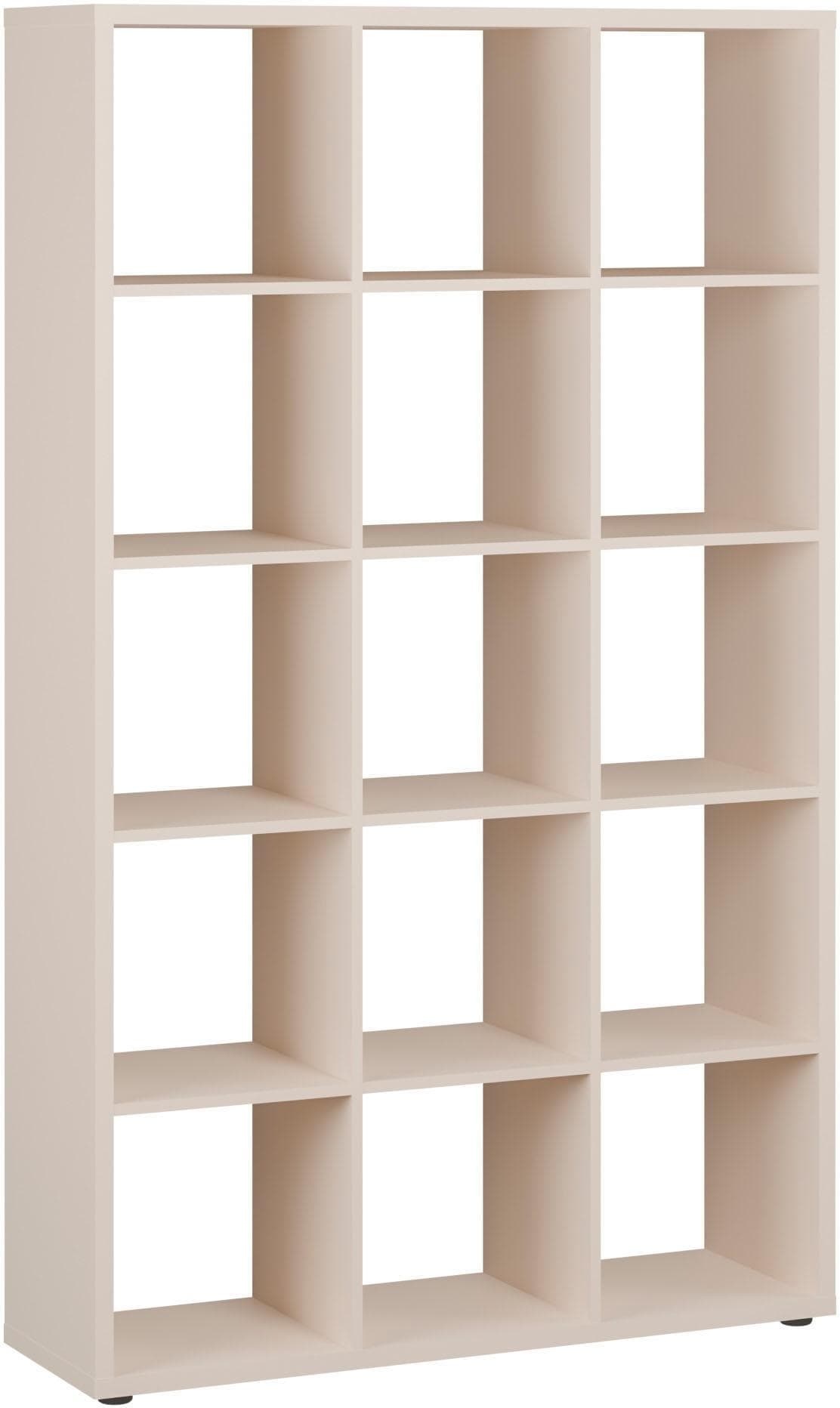 FORTE Standregal Mauro Beige 5 Fächer Raumteiler
