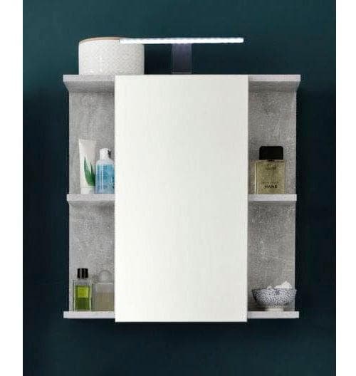 TRENDTEAM Spiegelschrank grau Beton Stone mit LED-Leuchte