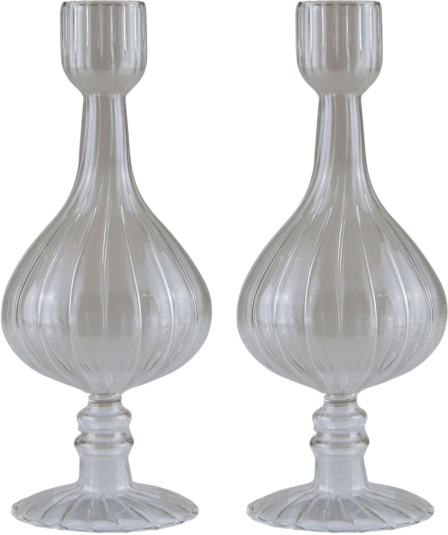 Dekovase AM DESIGN Tischvase Glas 24cm - 2er Set