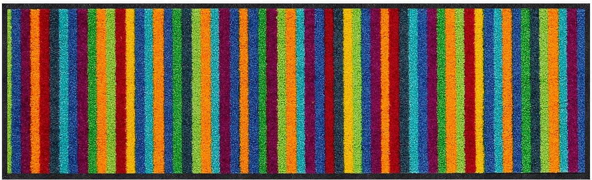 Salonloewe Fußmatte Bunt Grün Streifen-Mix Polyamid