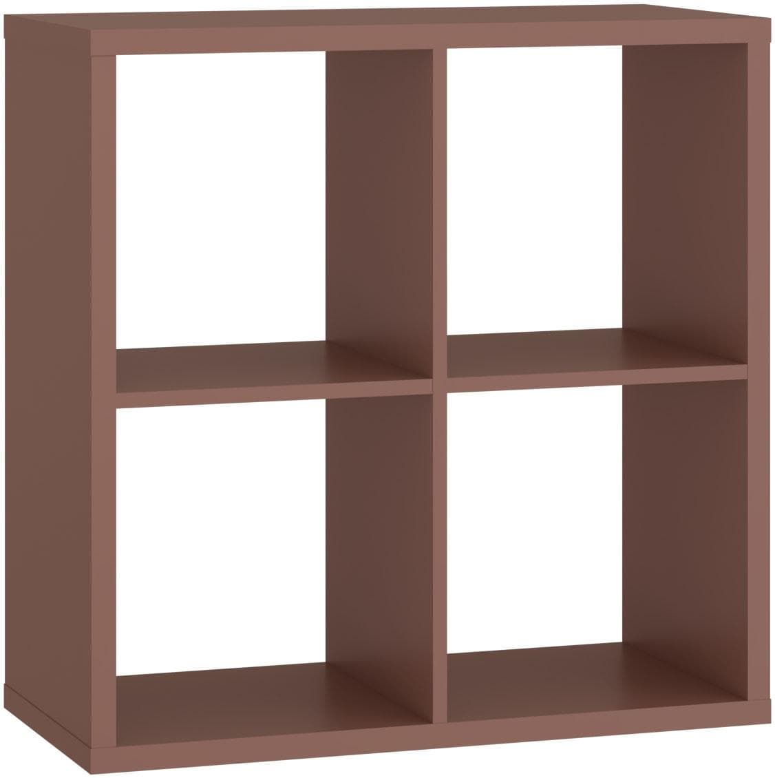 FORTE Standregal Mauro Terracotta 4 Fächer Holzwerkstoff