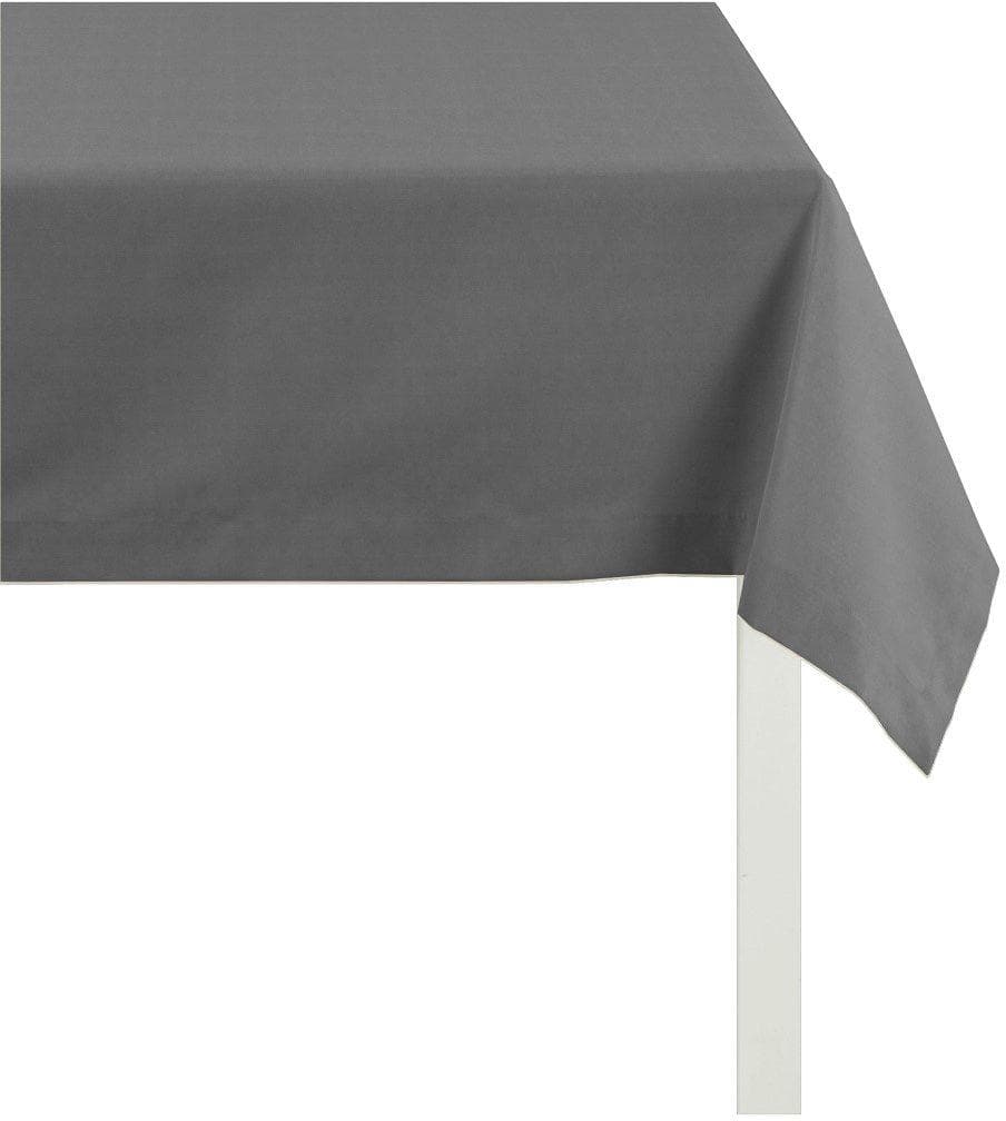 Apelt Tischdecke 4362 Rips UNI Dunkelgrau 170cm Rund