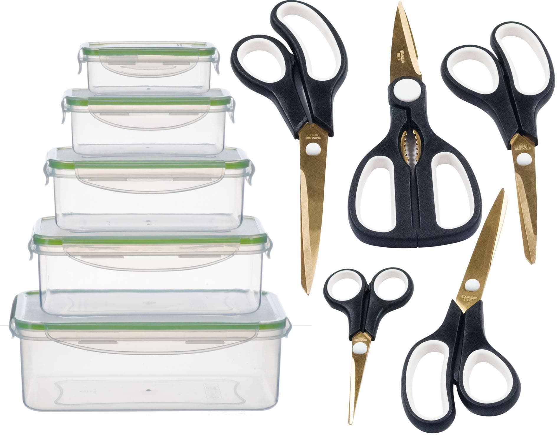 KING Scheren-Set "Easycut Box" Grün 5 Scheren