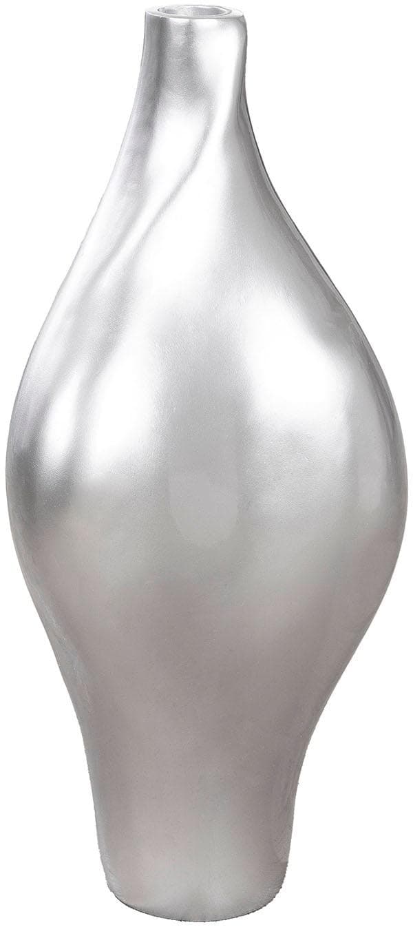 Gilde Bodenvase Jolie Organisch Silberfarben Kunstharz