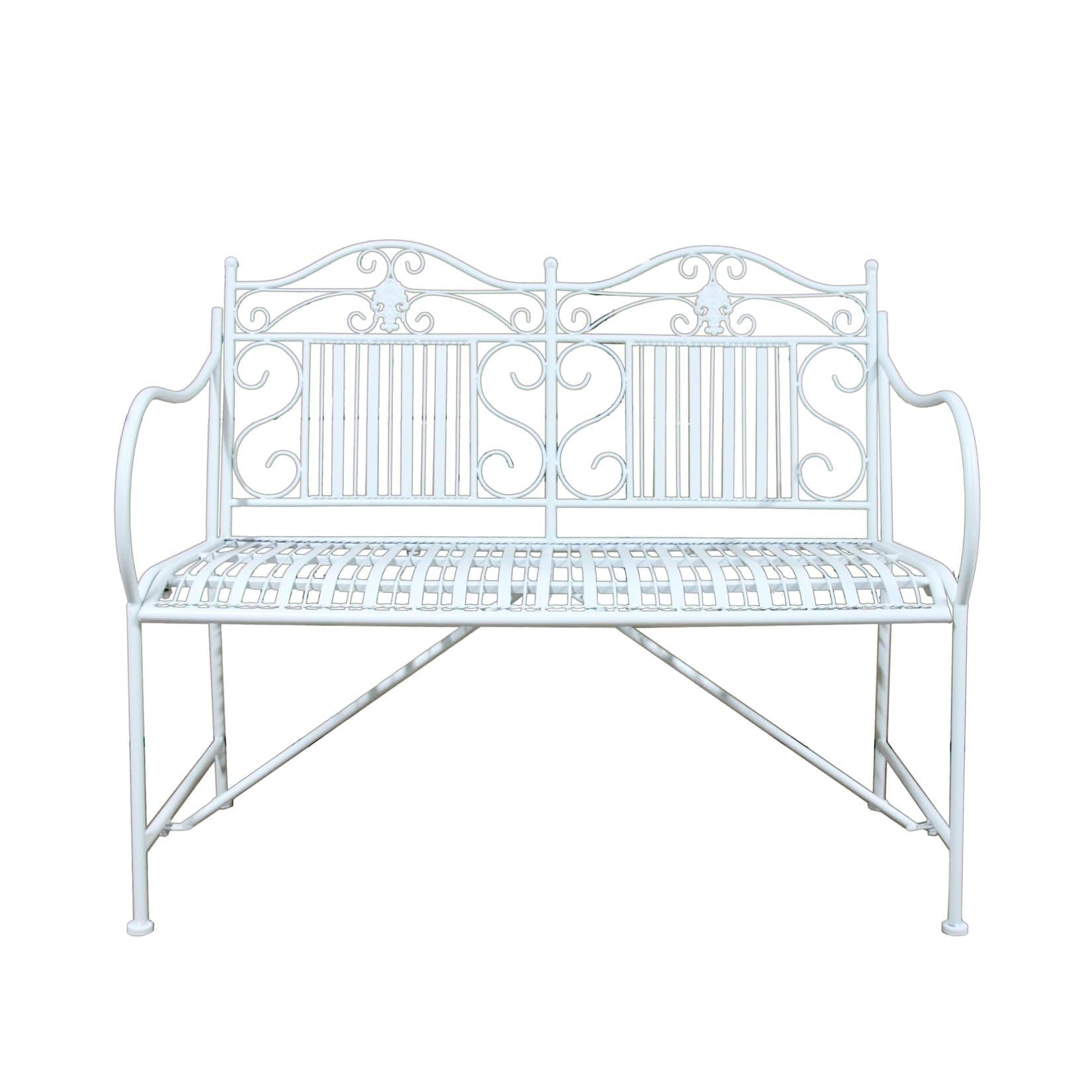 HTI-Living Gartenbank Celia Metall mit verspielten Details