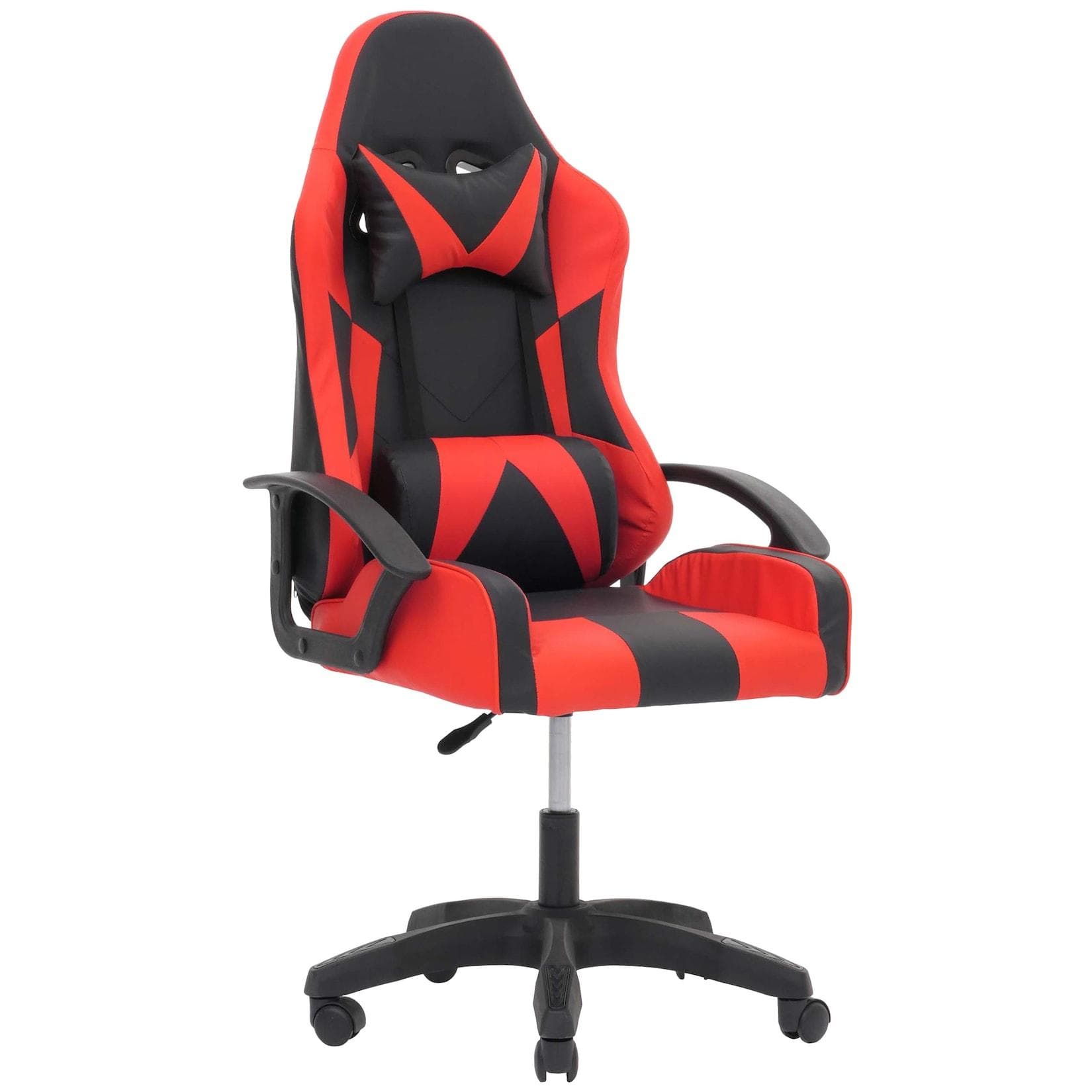 MCW-N63 Bürostuhl Gamingstuhl Chefsessel 180kg belastbar Kunstleder schwarz/rot