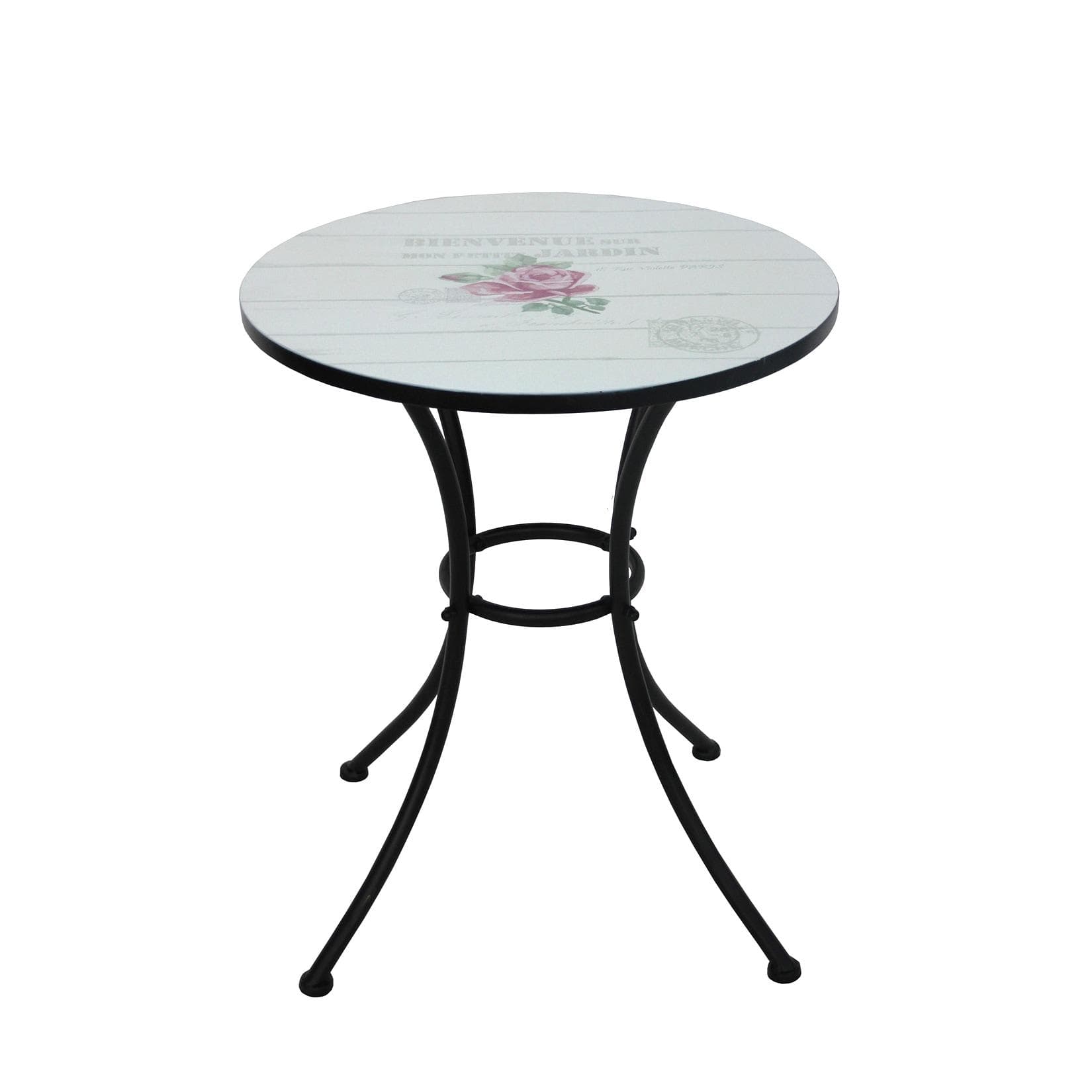 HTI-Living Gartentisch Celia Bienvenue Metall Vintage