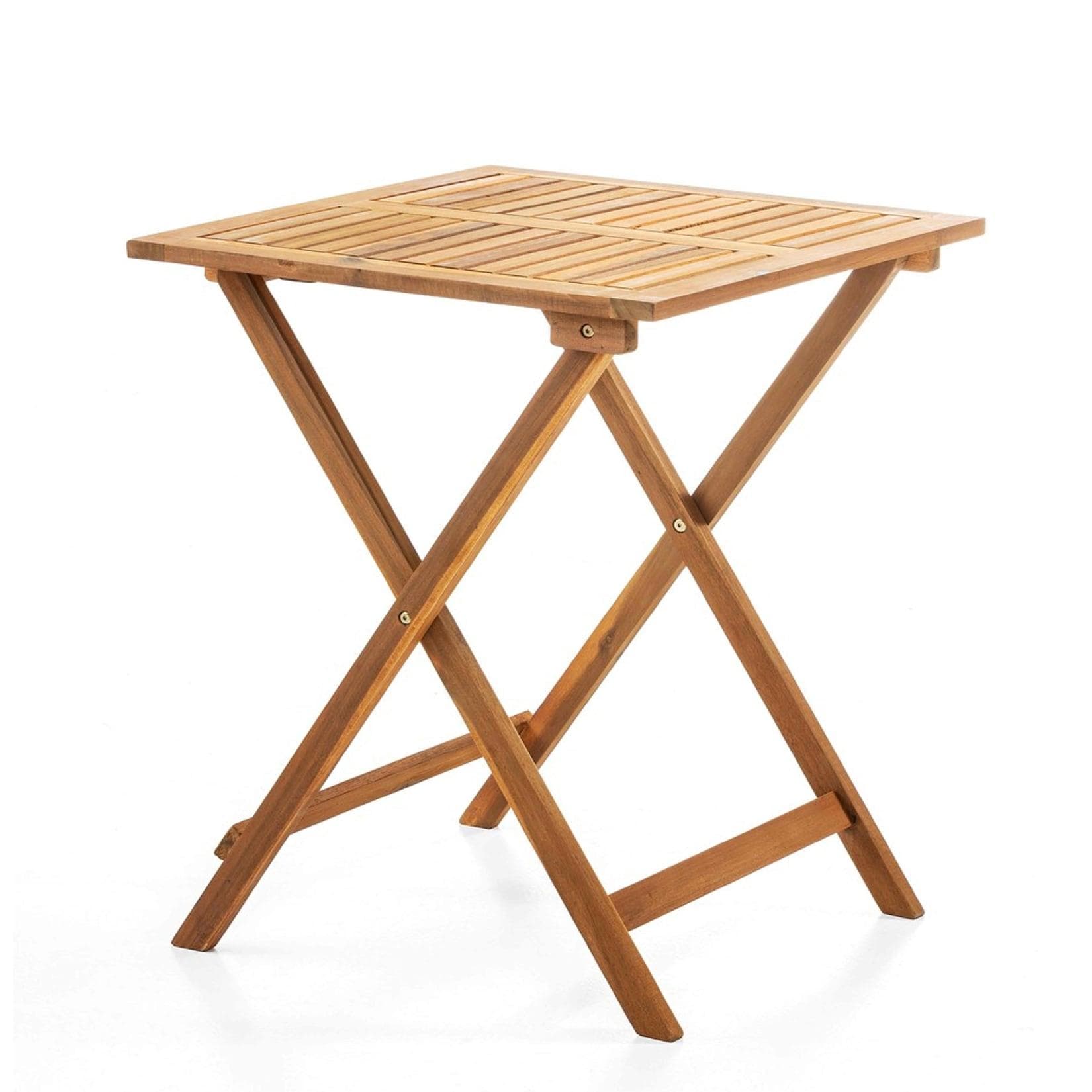 Akazienholz Klapptisch 58 cm FSC - Massivholz Beistelltisch