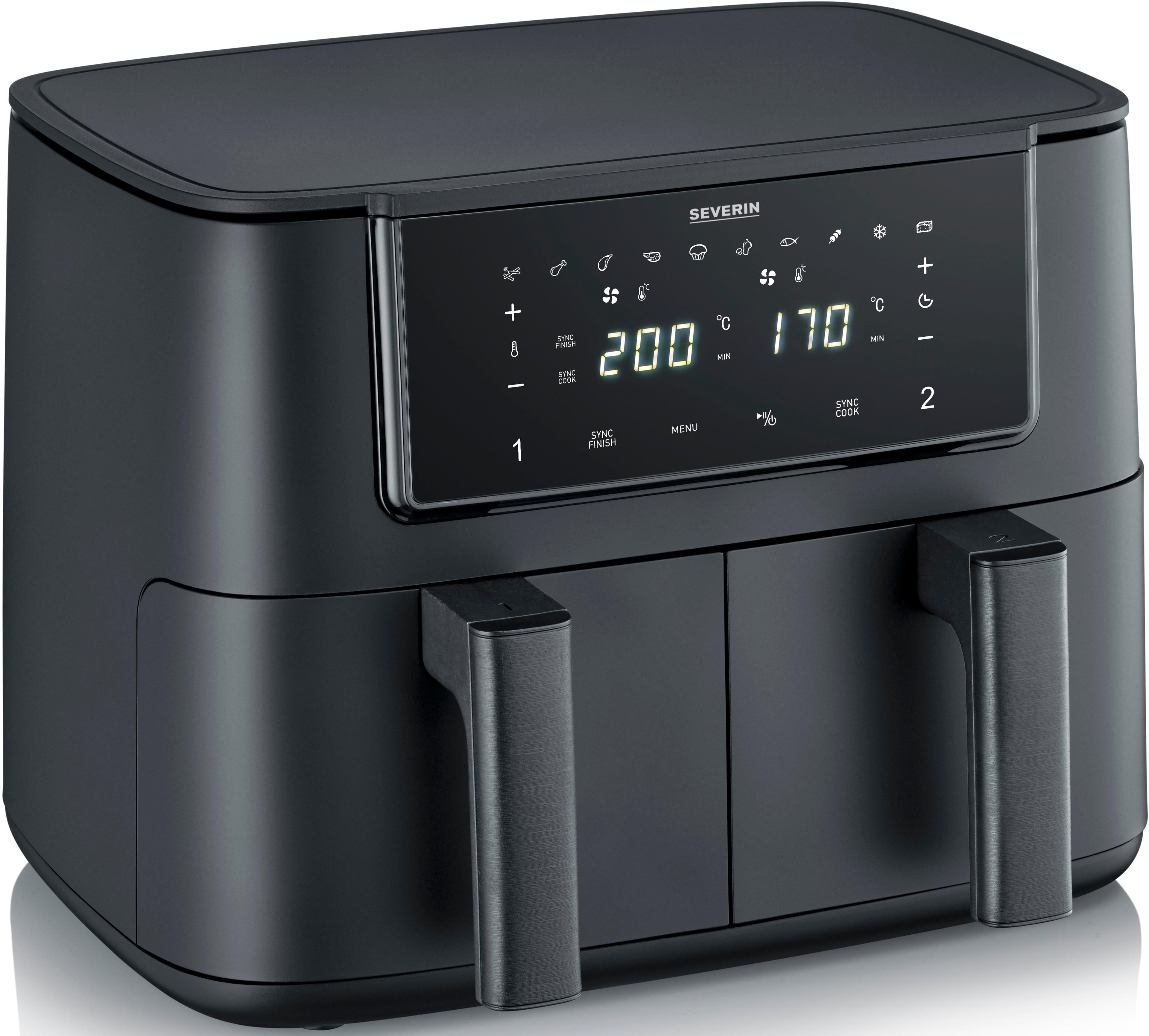 SEVERIN Heißluftfritteuse FR 2463 Dual Schwarz