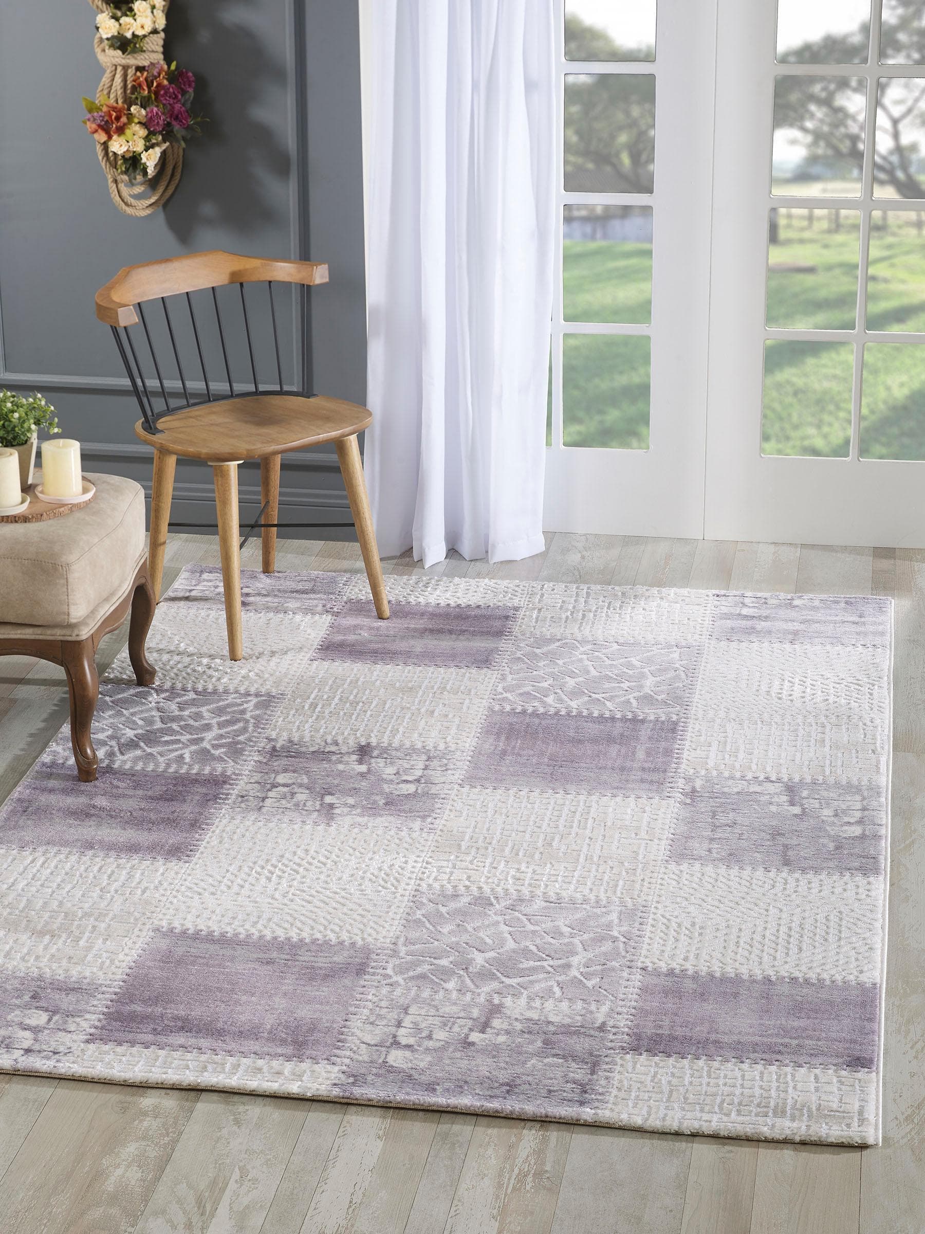 SANAT Harmony 3202 Teppich Läufer Lila Vintage