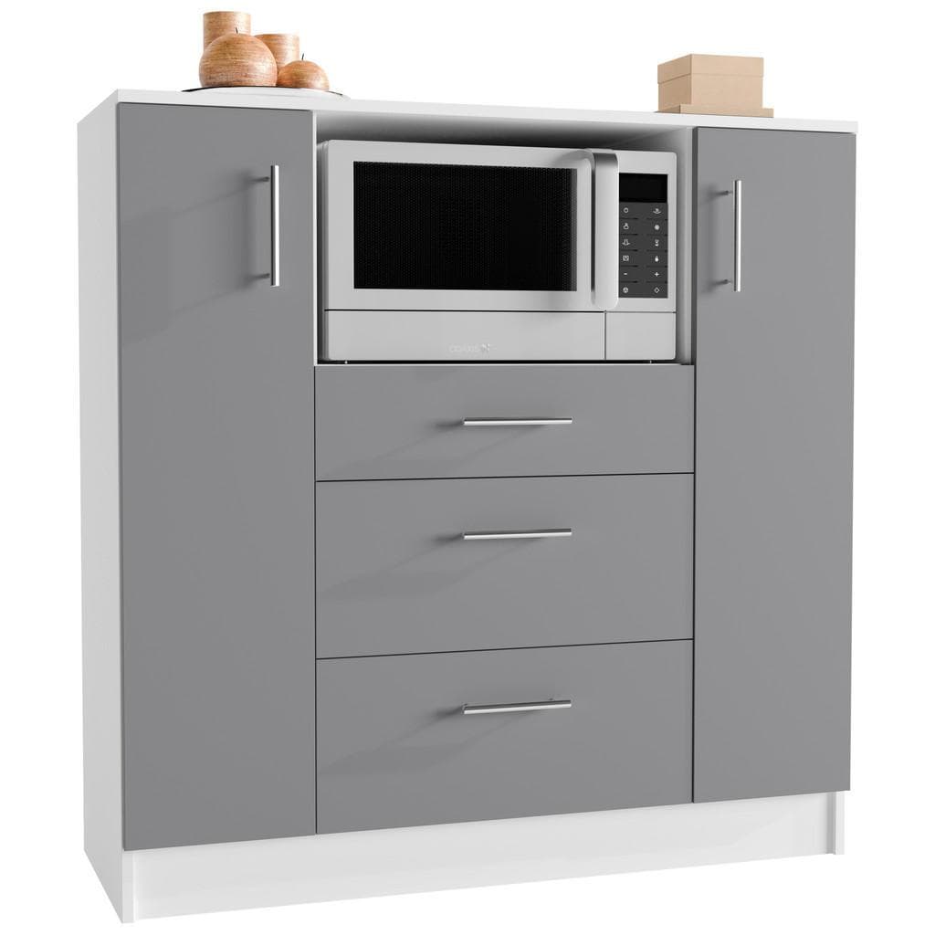 Multifunktionaler Küchenschrank mit Mikrowellenplatz
