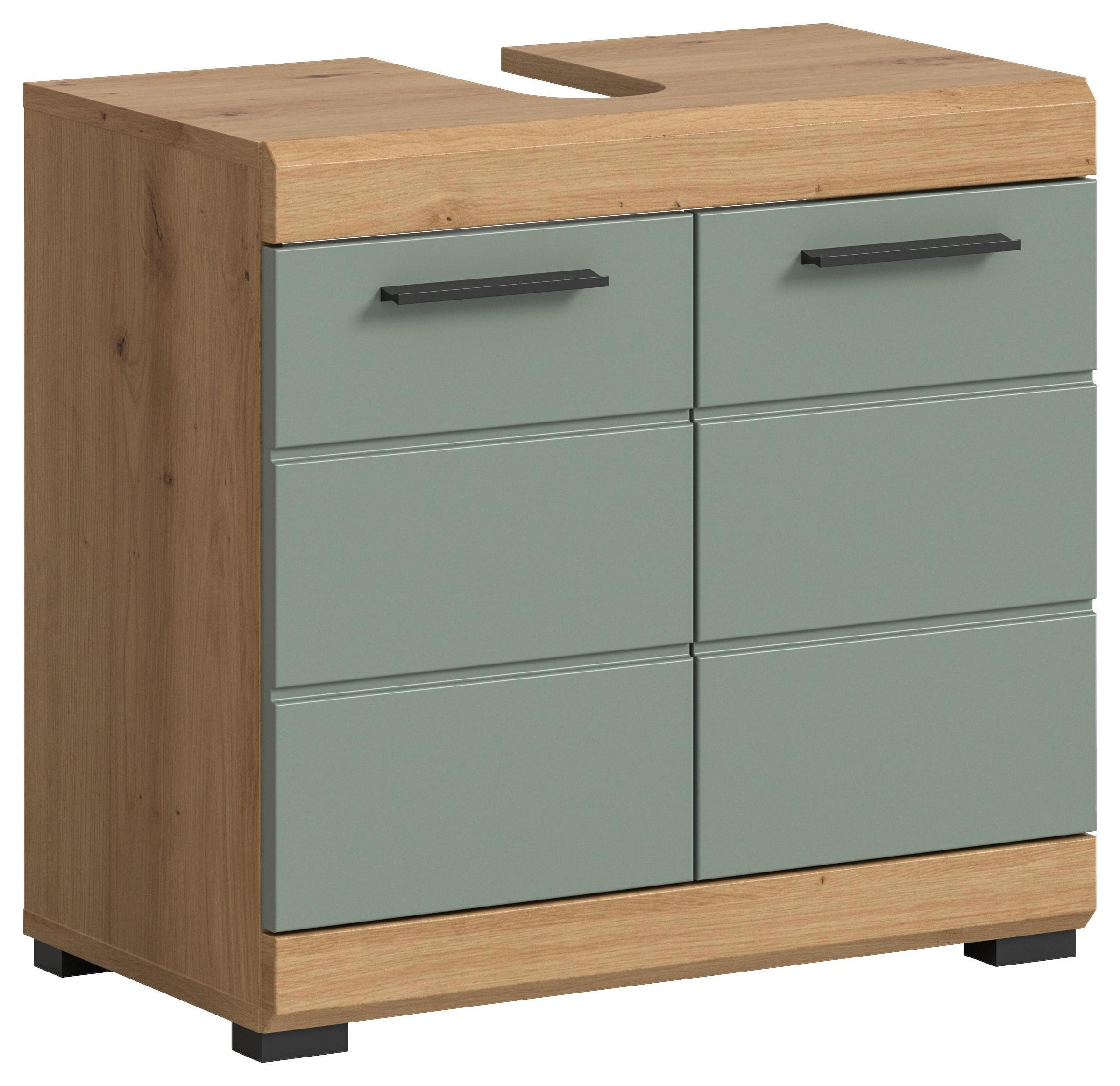Waschbeckenunterschrank Scout Salbeigrün Holz