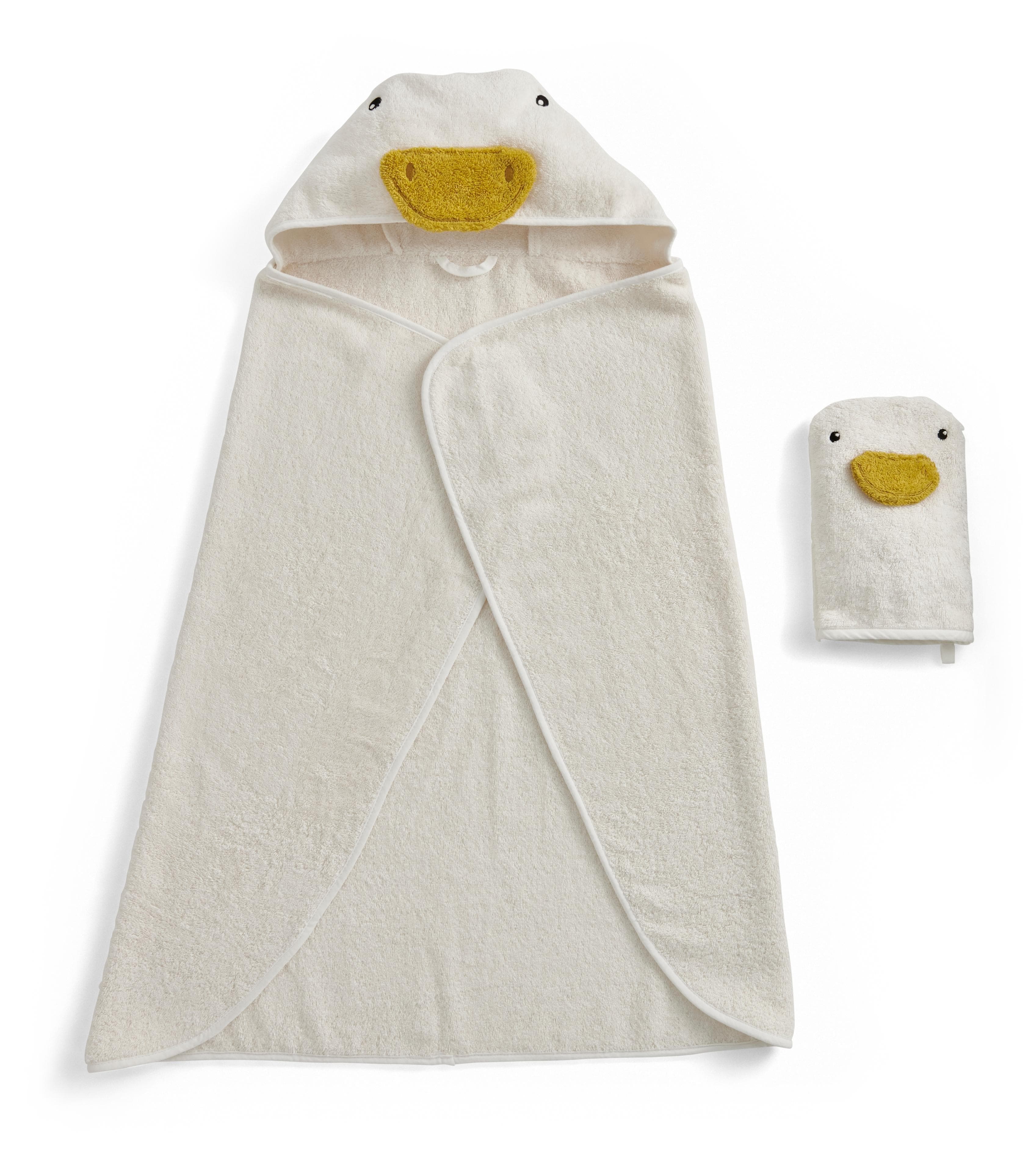 CHRISTY Handtuch Set Baby Gans weiß 2-tlg. Walkfrottier