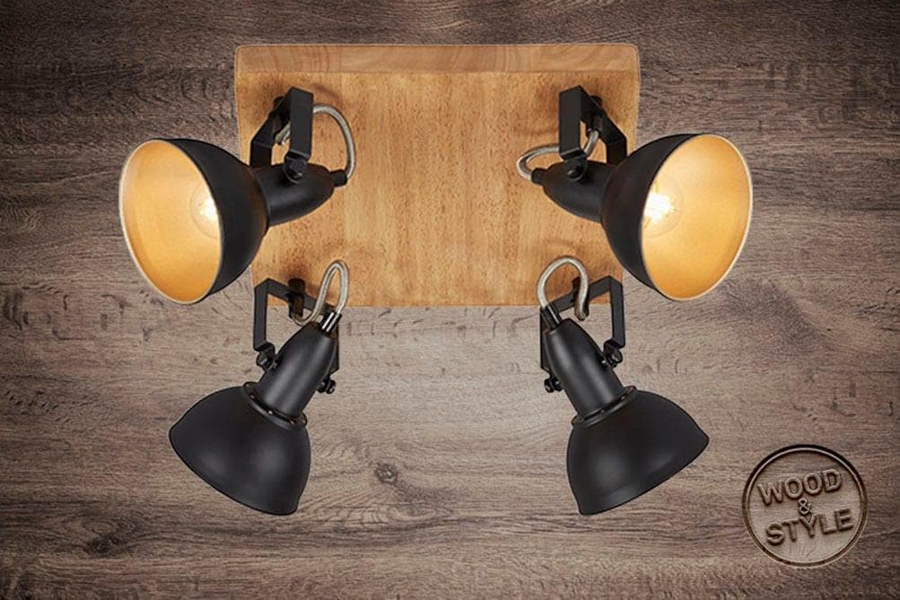 BRILONER LED Deckenspot BARNIM schwarz retro vintage