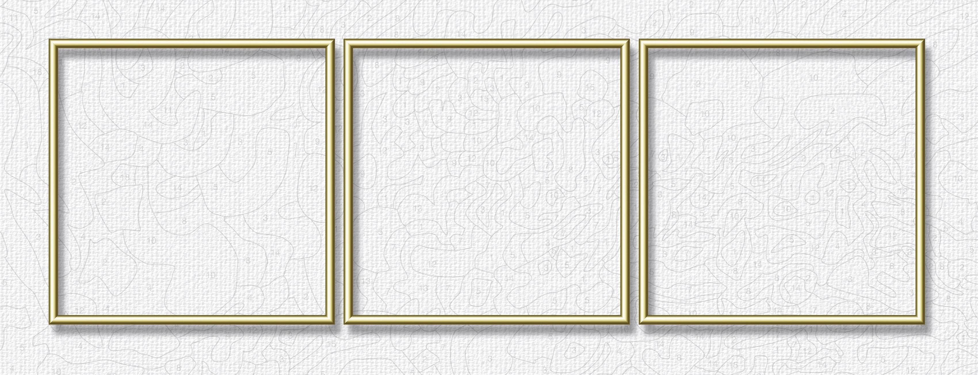Schipper Bilderrahmen Triptychon 120x40cm Gold Alurahmen