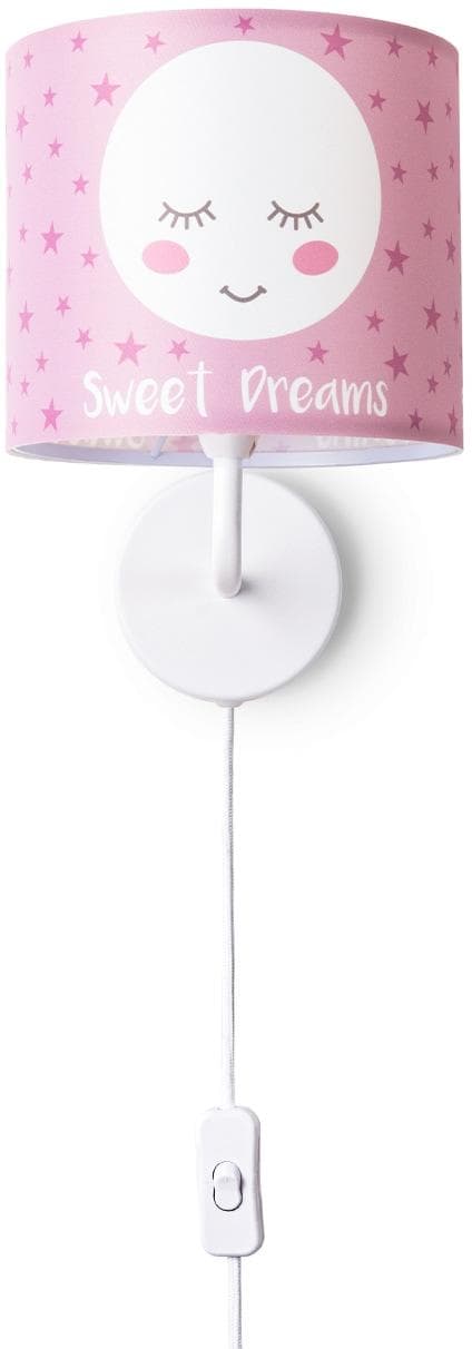 PACO HOME Wandleuchte Aleyna 103 Weiß Mond-Design