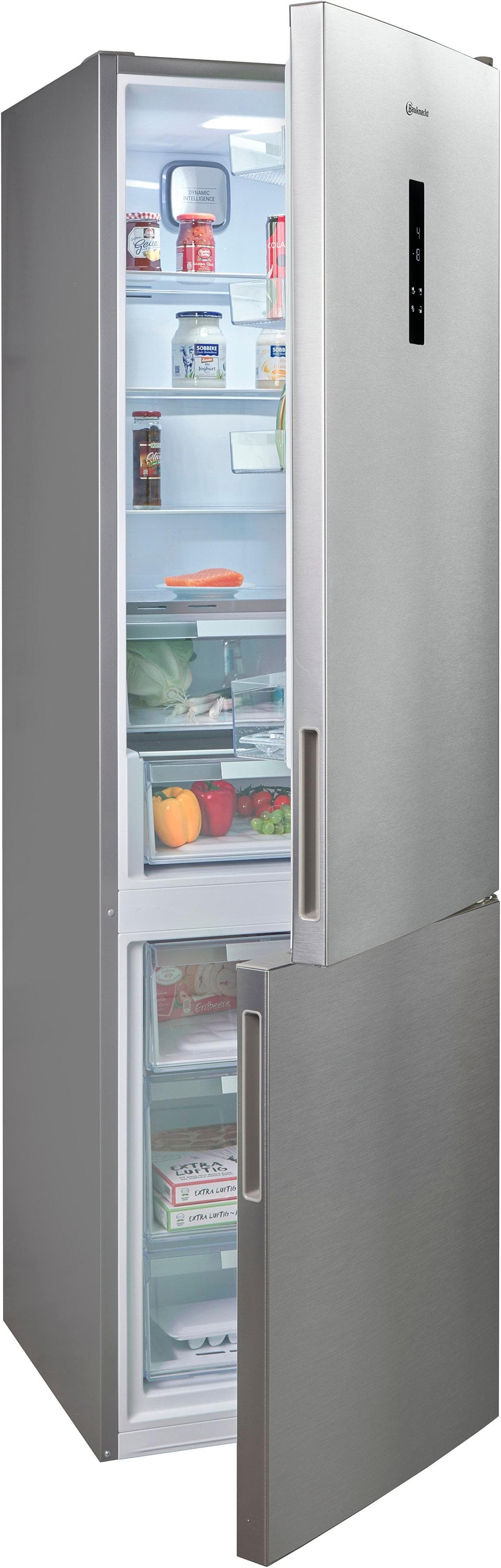 BAUKNECHT Kühl-/Gefrierkombination "KGN Eco 201 C" Dual Cool Total NoFrost Silber