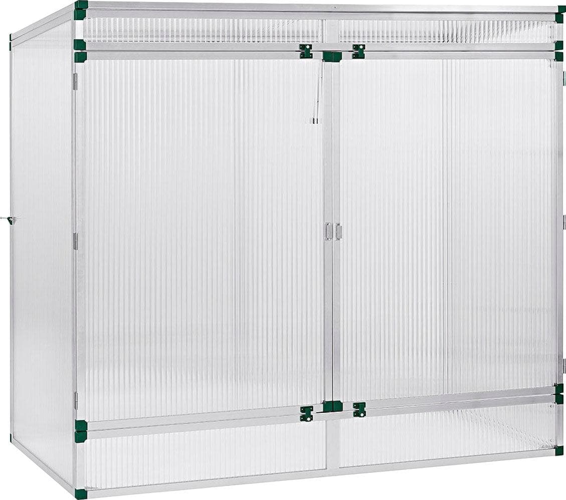BECKMANN Gewächshaus Modell 2 Silber Aluminium Doppelstegplatten
